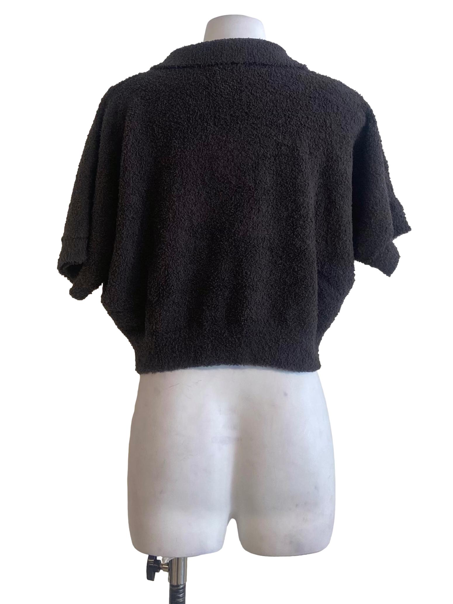 Pebble Grey Crop Blouse
