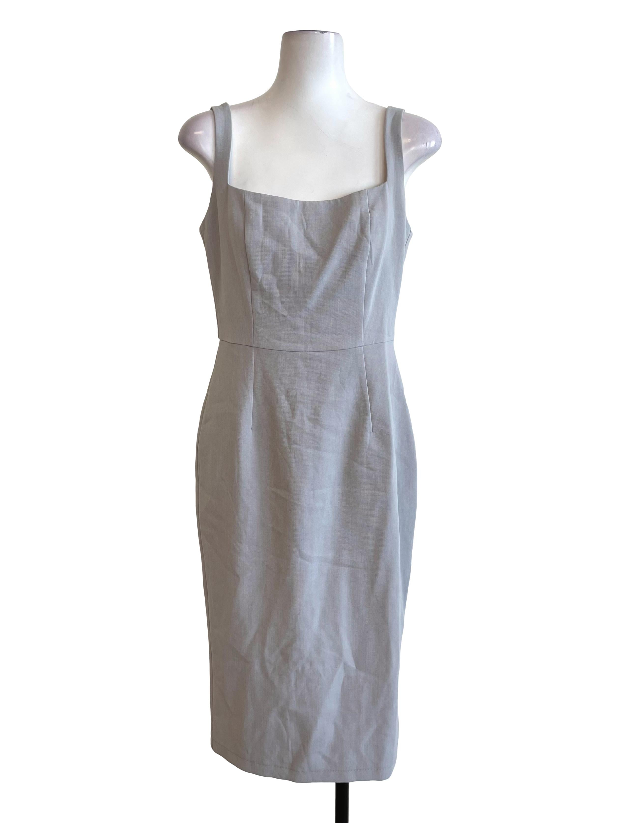 Light Slate Square Neck Slip Dress
