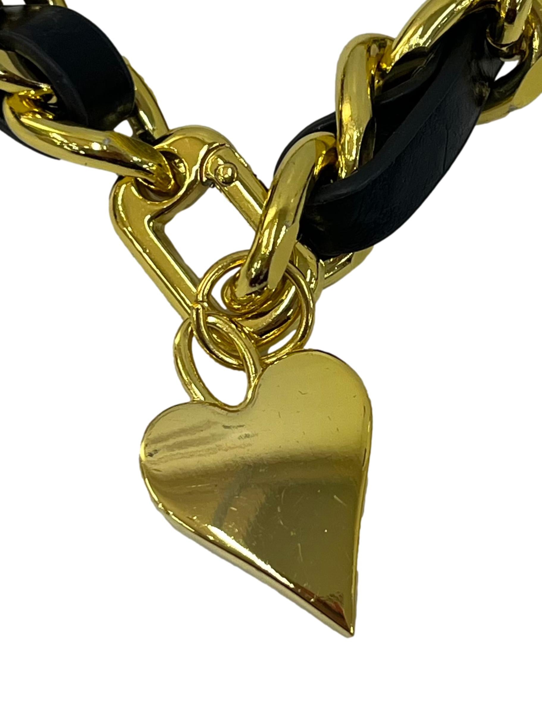 Black Leather Duo Double Chain Hobo Bag CSN