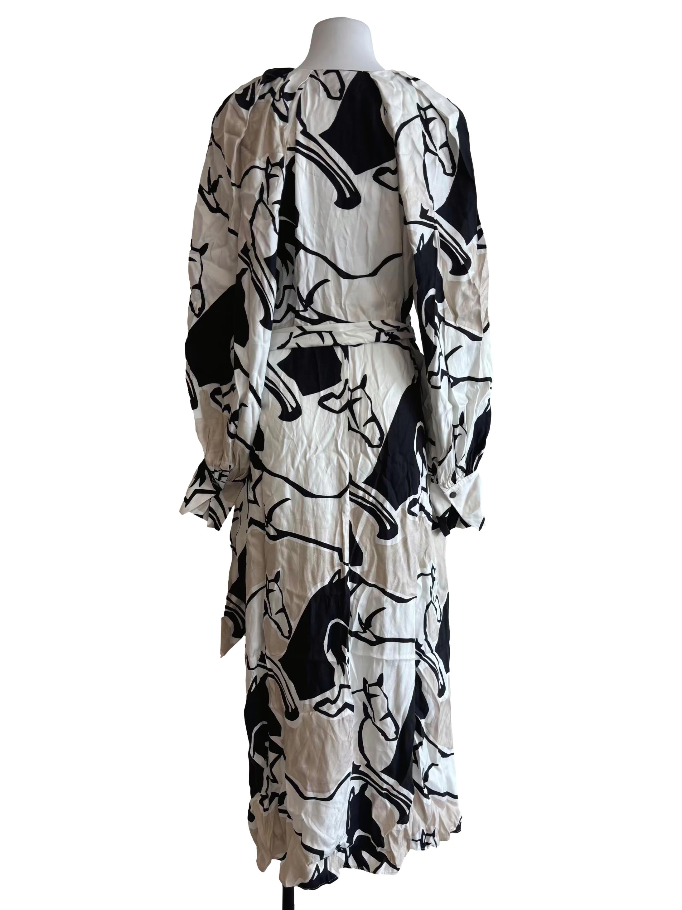 Black White Long Dress