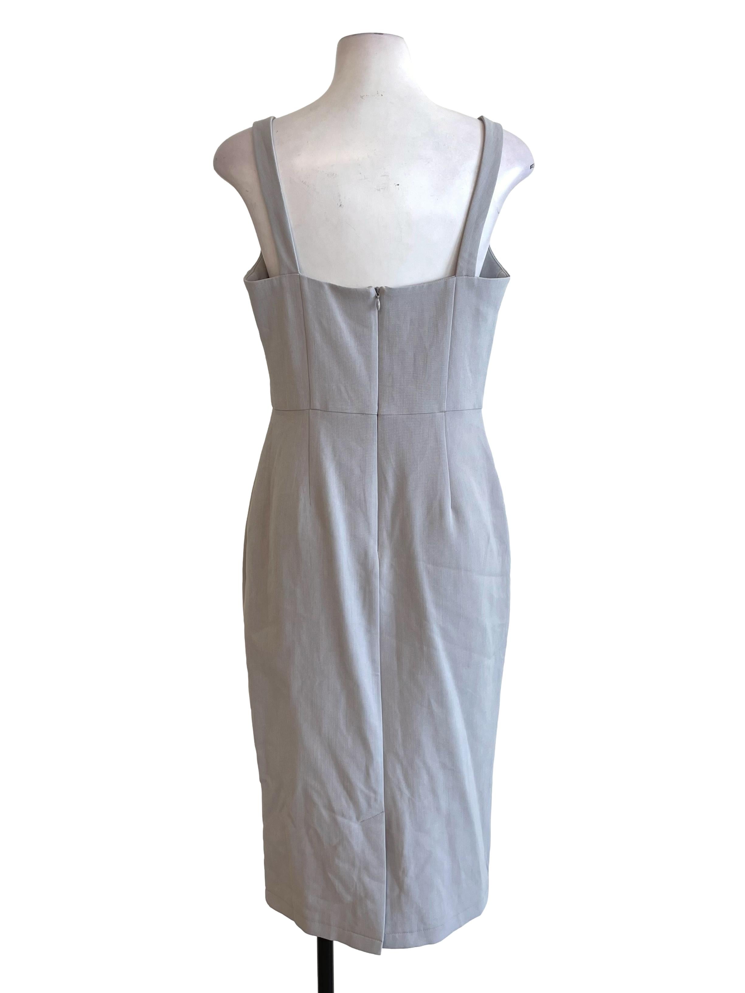 Light Slate Square Neck Slip Dress