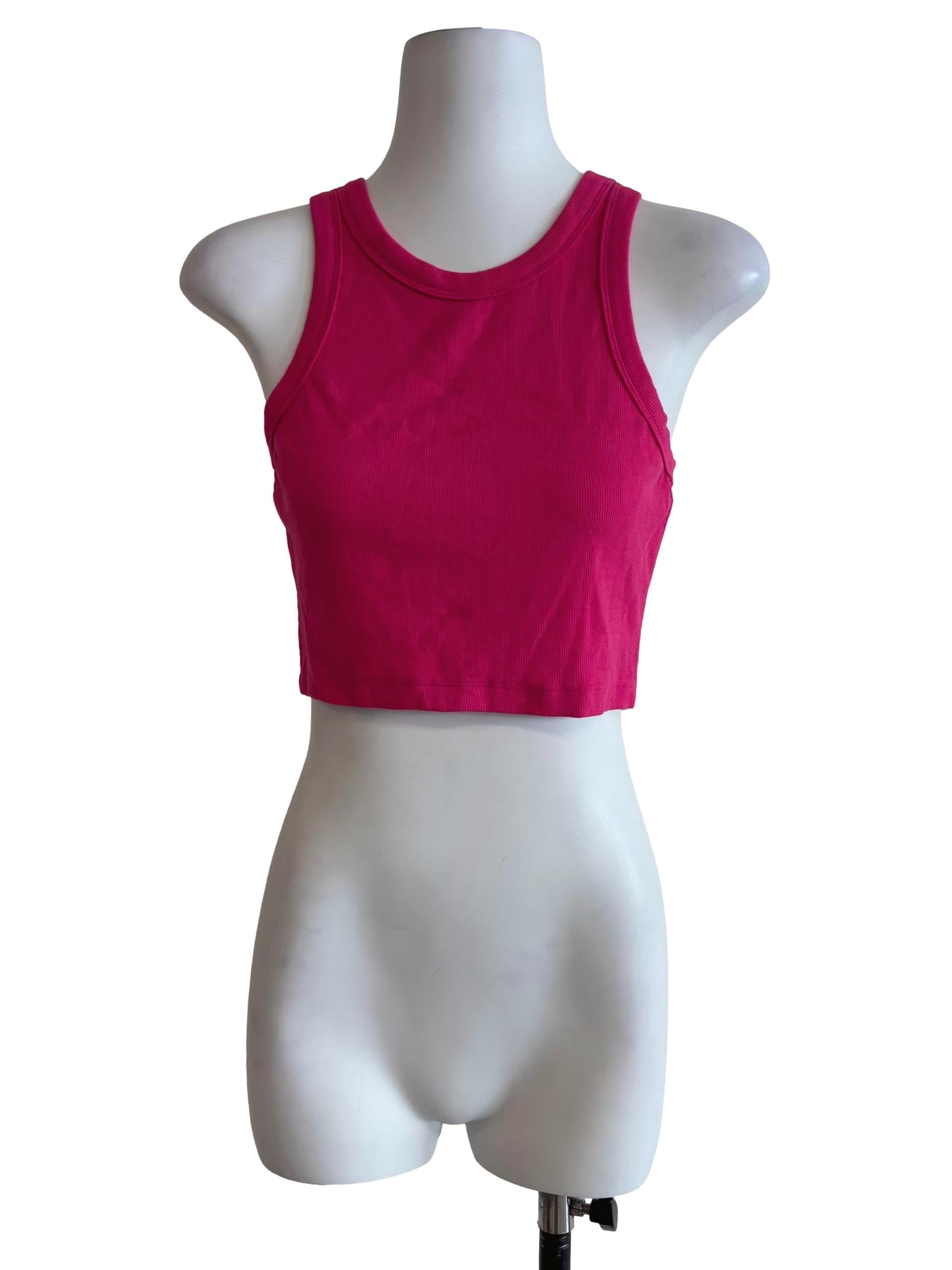 Hot Pink Knitted Tank Top