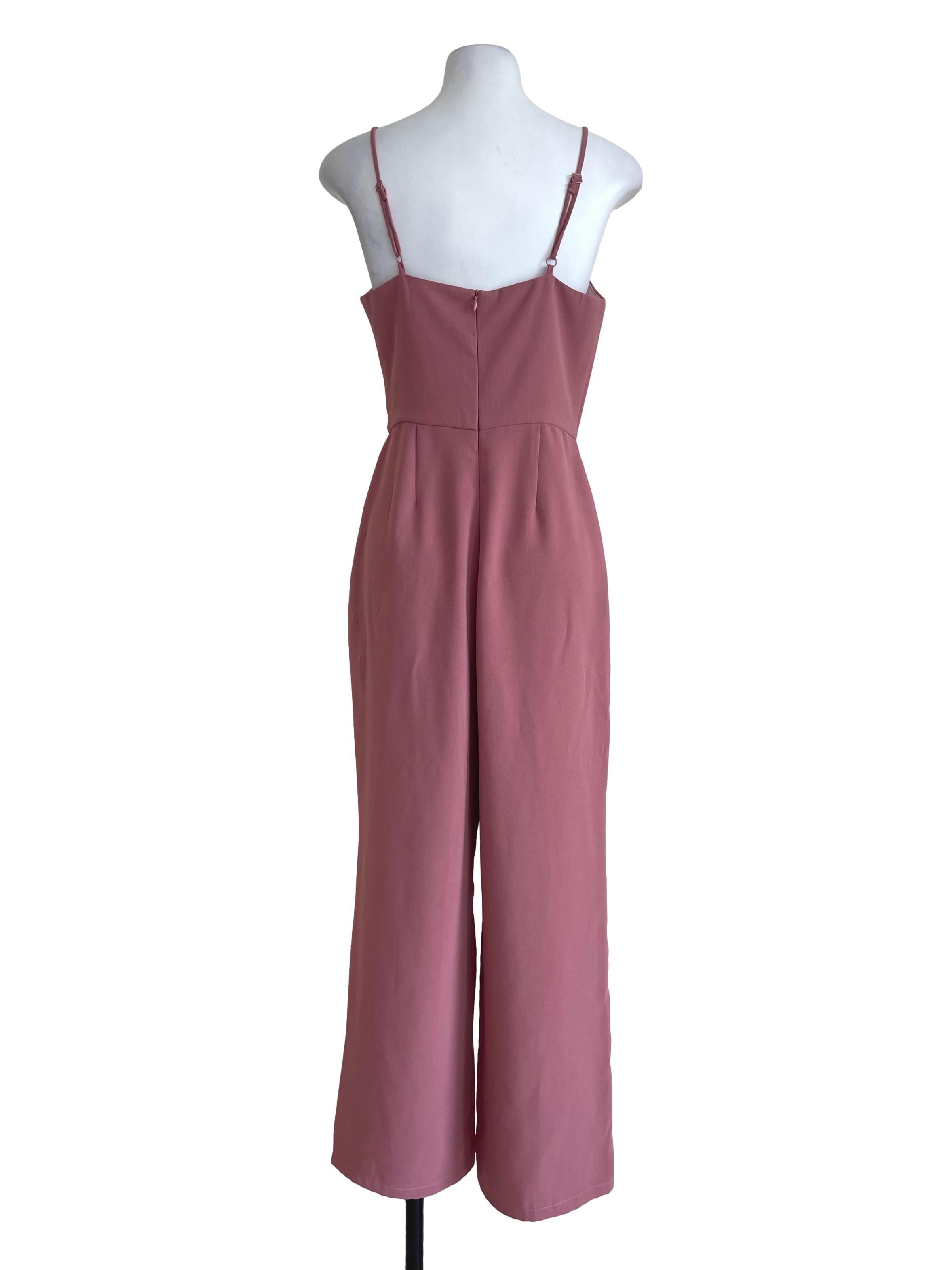 Pink Buttoned Overalls