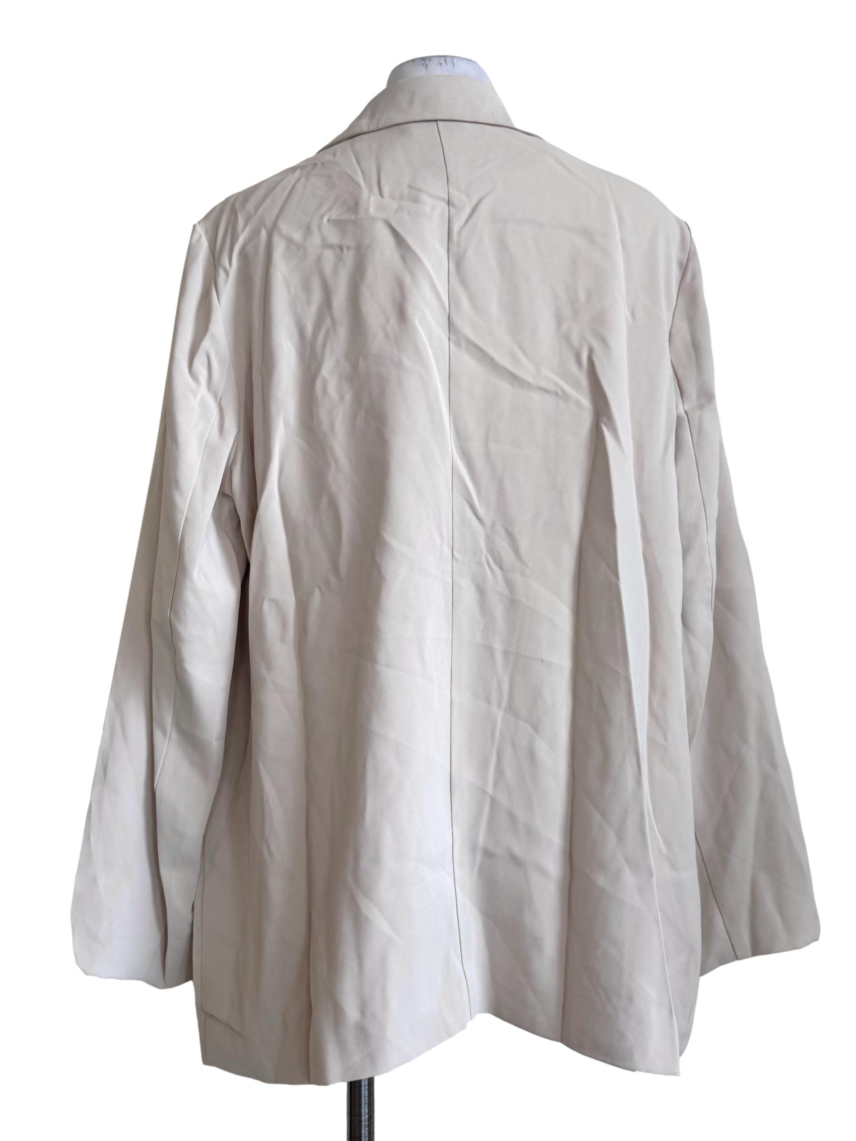 Beige Long Sleeve Soft Blazer