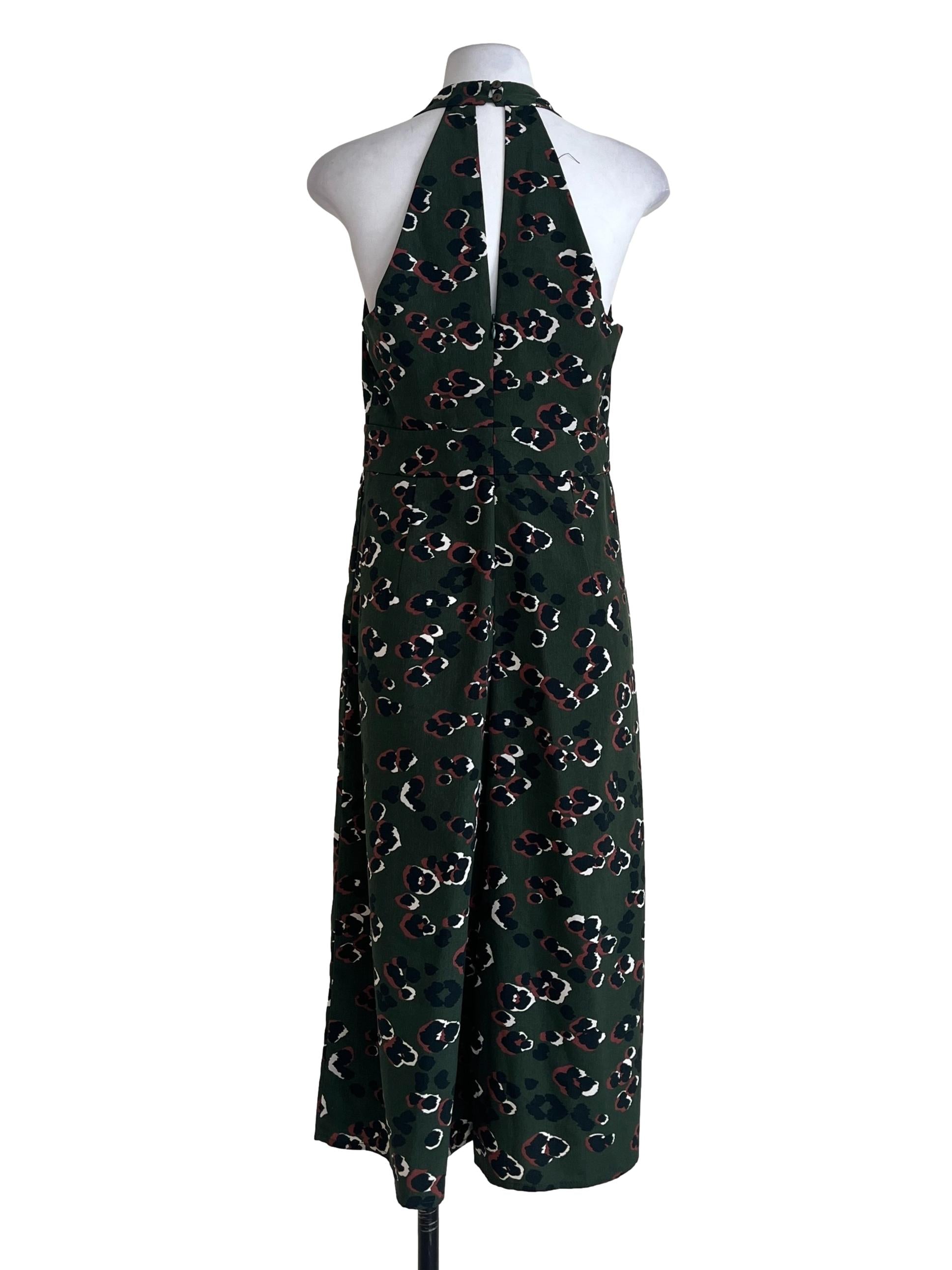 Basil Green Halter Strap Jumpsuit