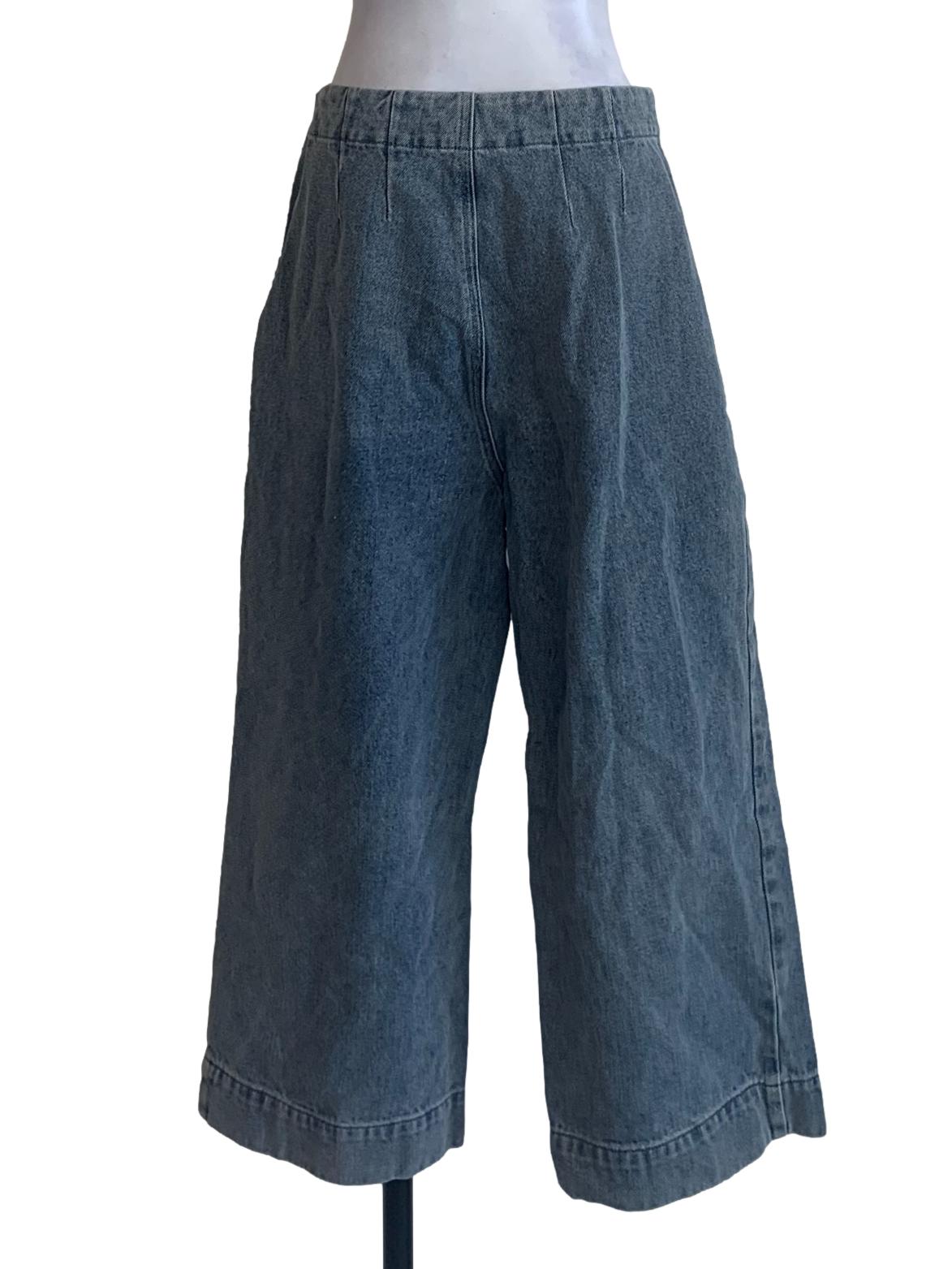 Denim Blue High Ankle Mom Jean