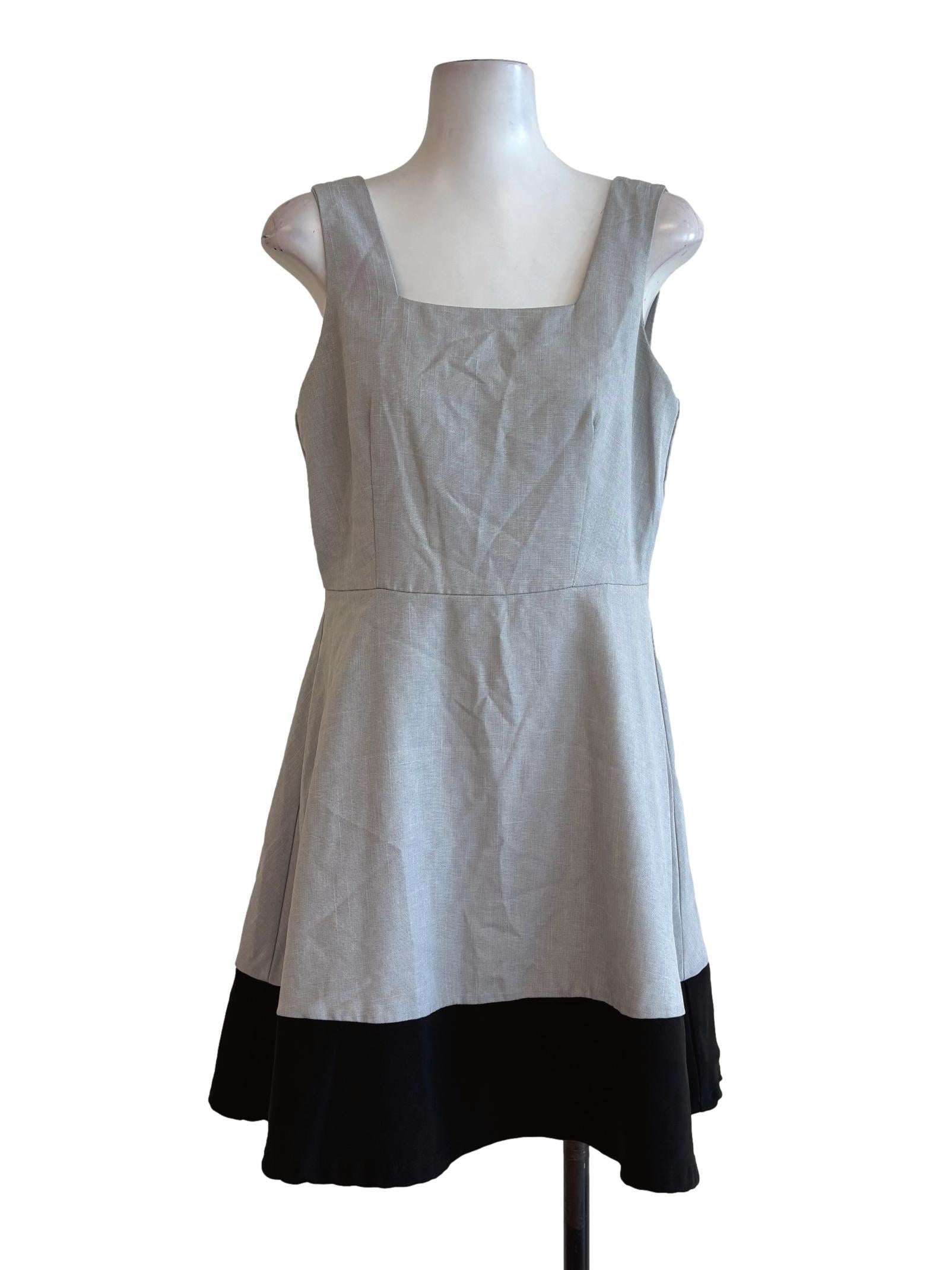 Silver Black A-Line Dress