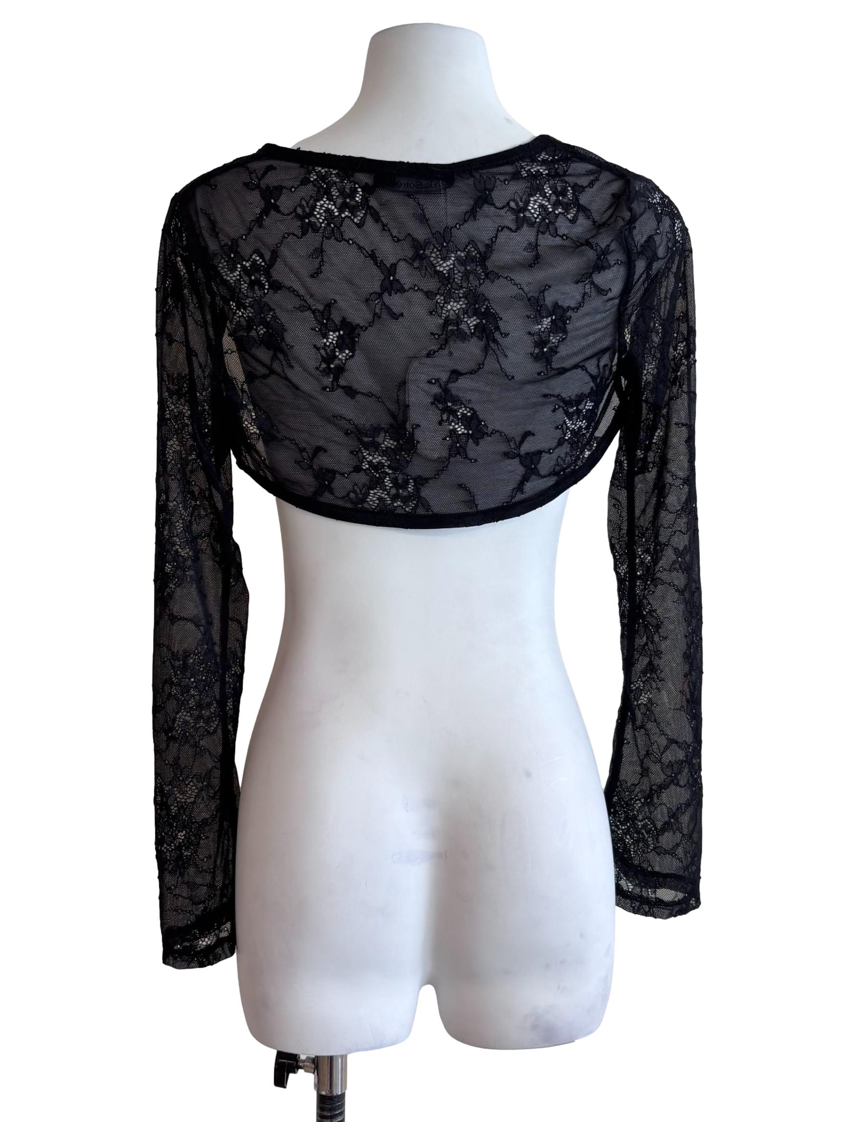 Black Lace Sheer Bolero