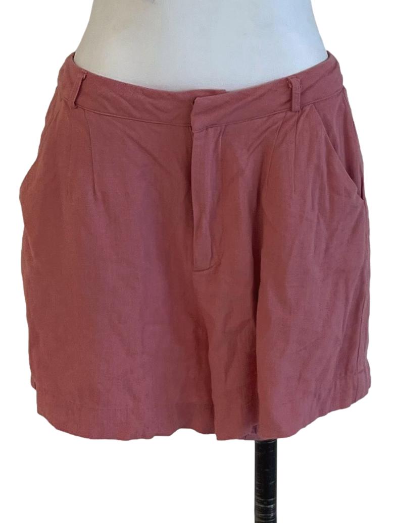 Pink High-Waisted Shorts