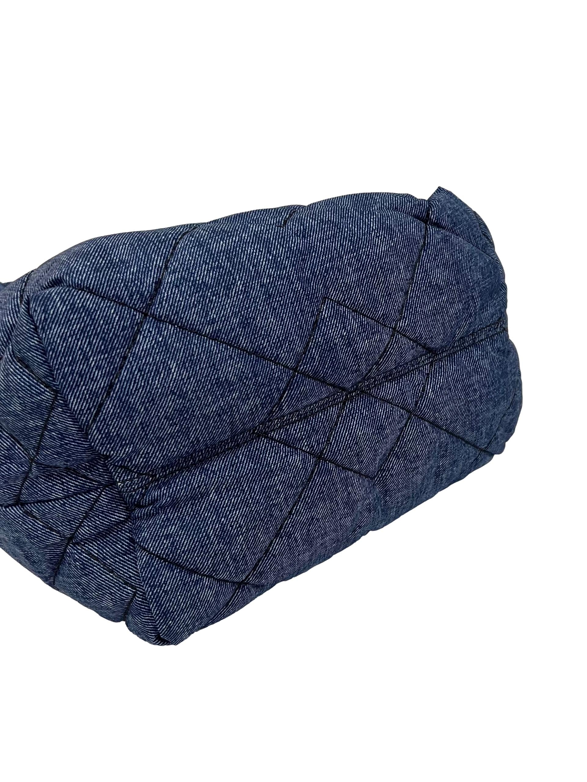 Blue Denim Effect Quilted Mini Tote Bag CSN