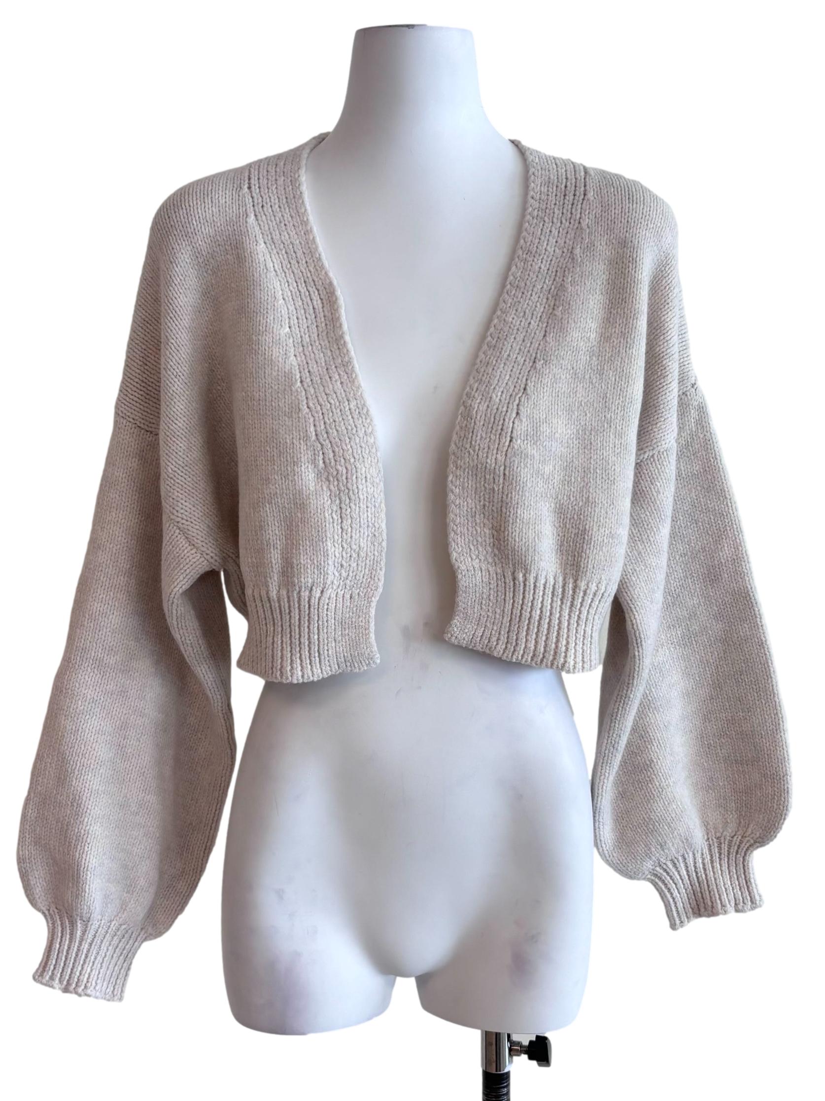 Alabaster White Open Knit Cardigan