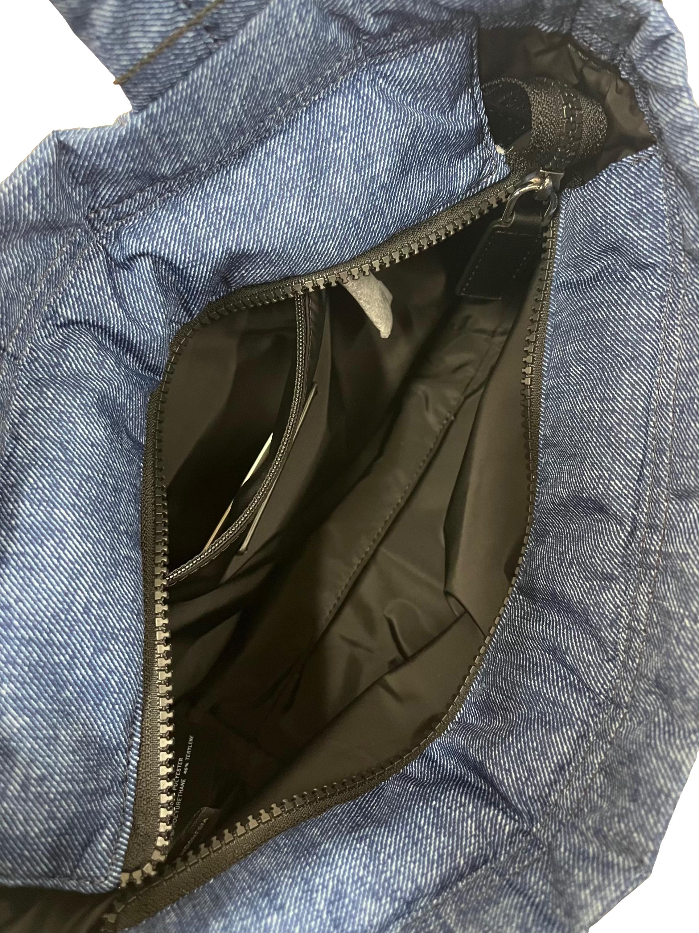 Blue Denim Effect Quilted Mini Tote Bag CSN