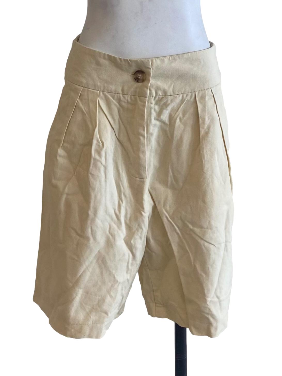 Cream Twill Shorts