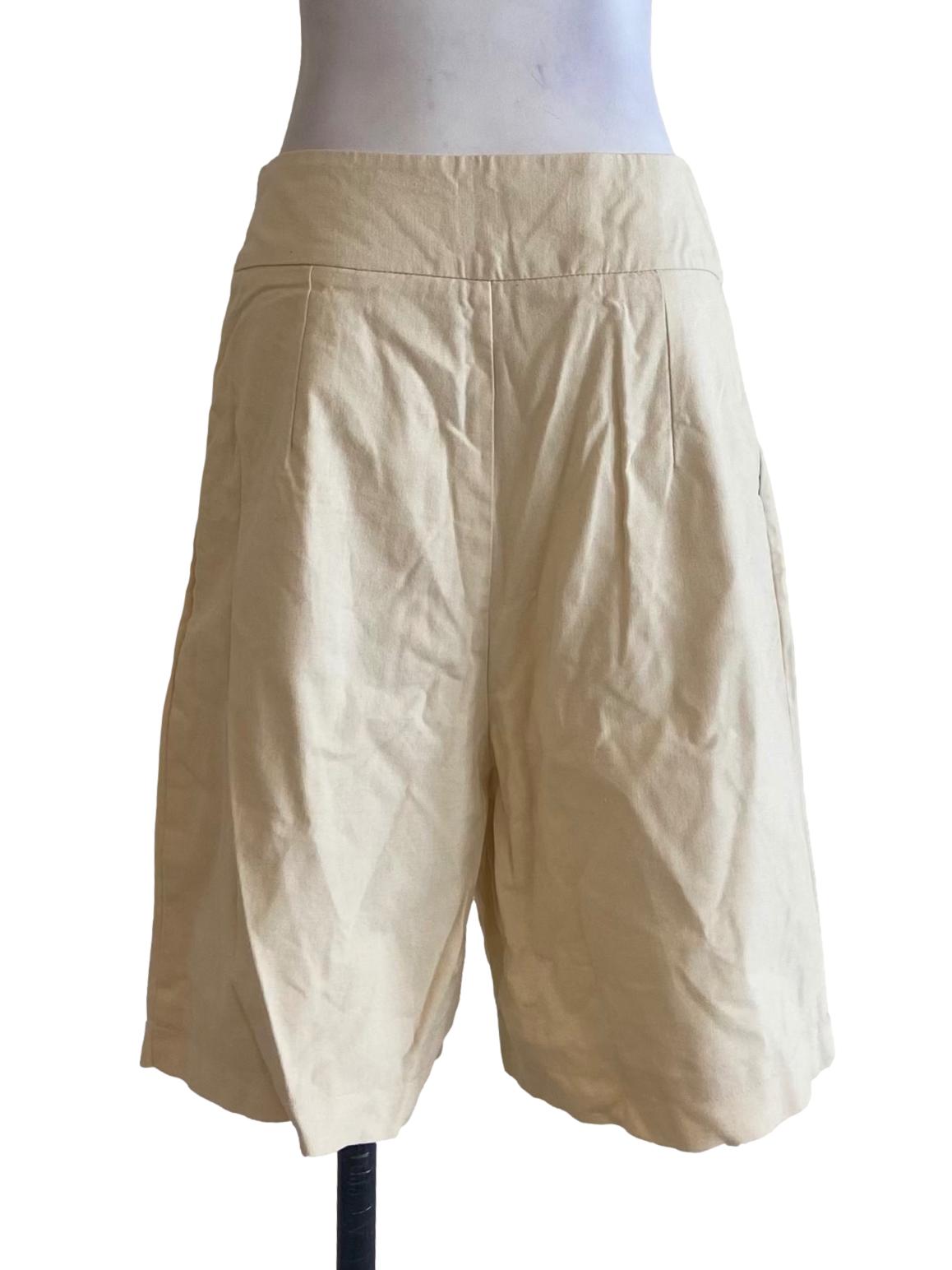 Cream Twill Shorts
