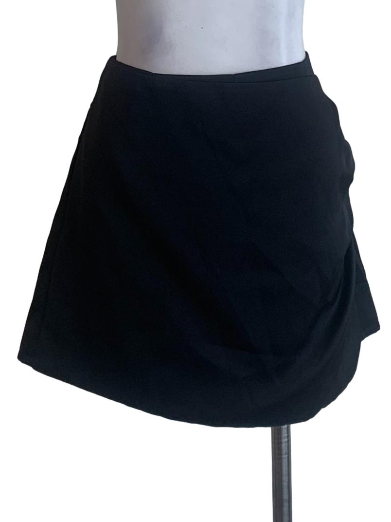 Black Wrap Skort