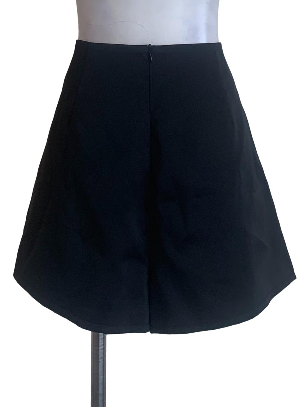 Black Wrap Skort