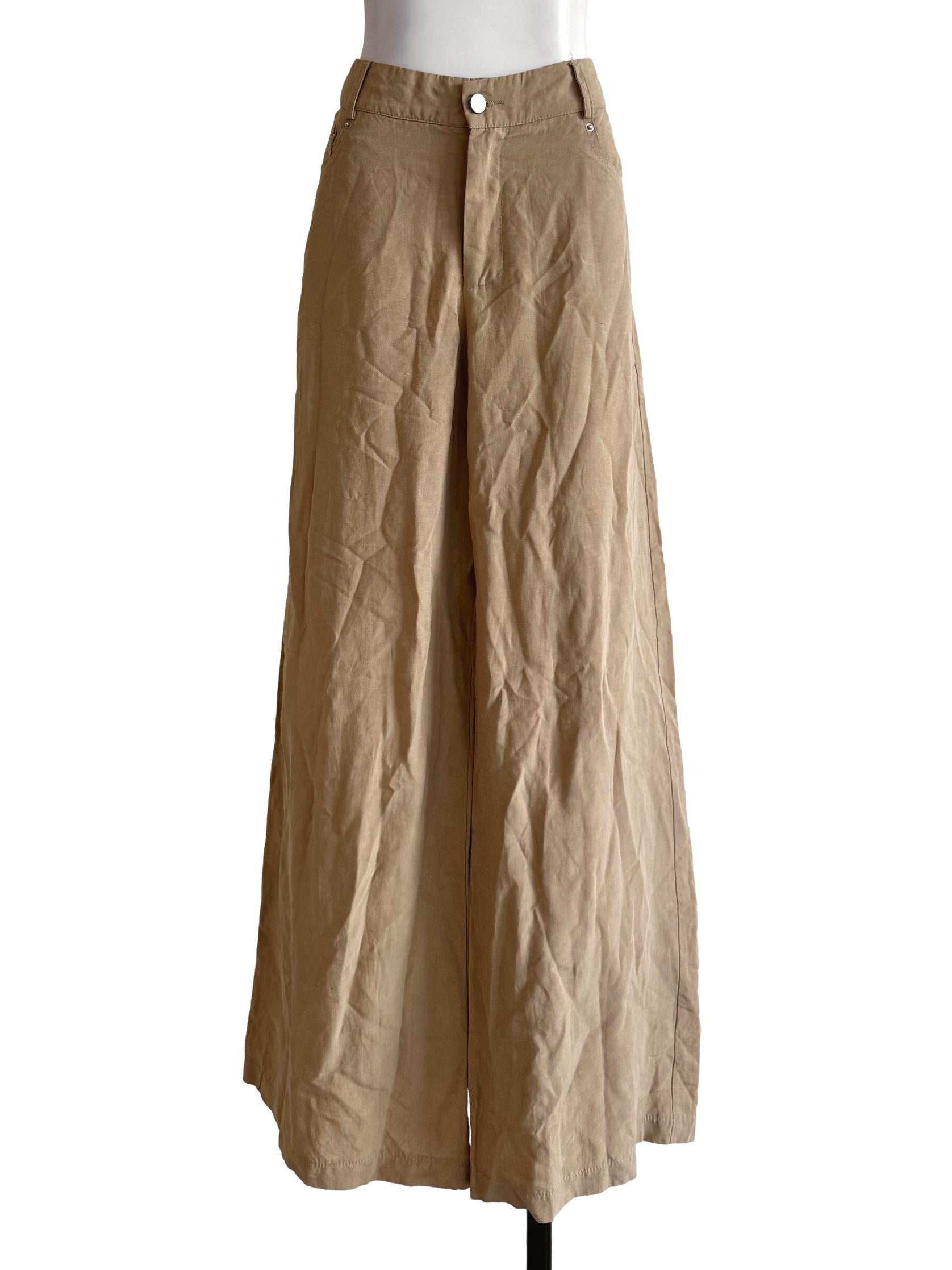 Camel Brown Wide Leg Pants