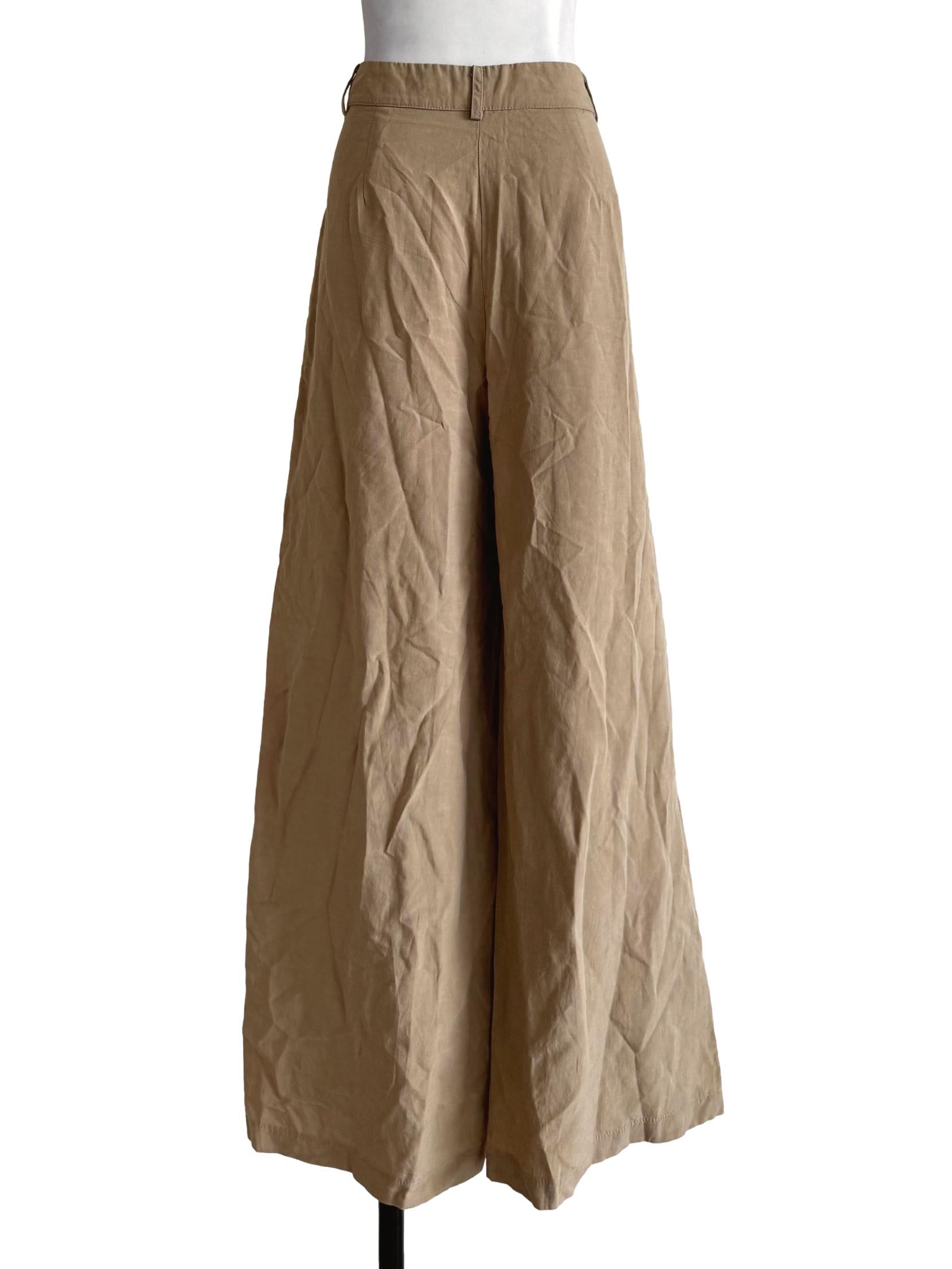 Camel Brown Wide Leg Pants