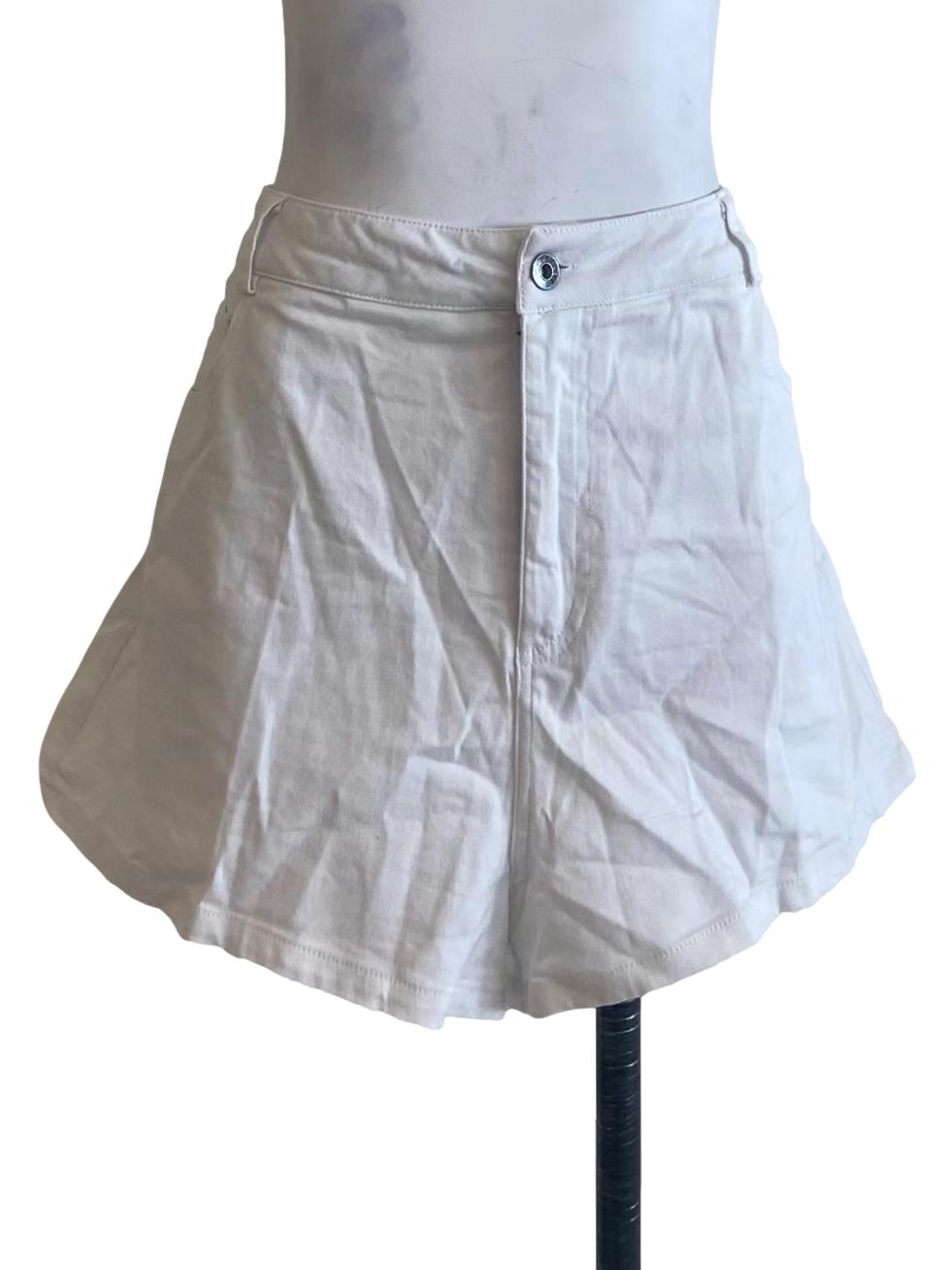 White Twill Shorts