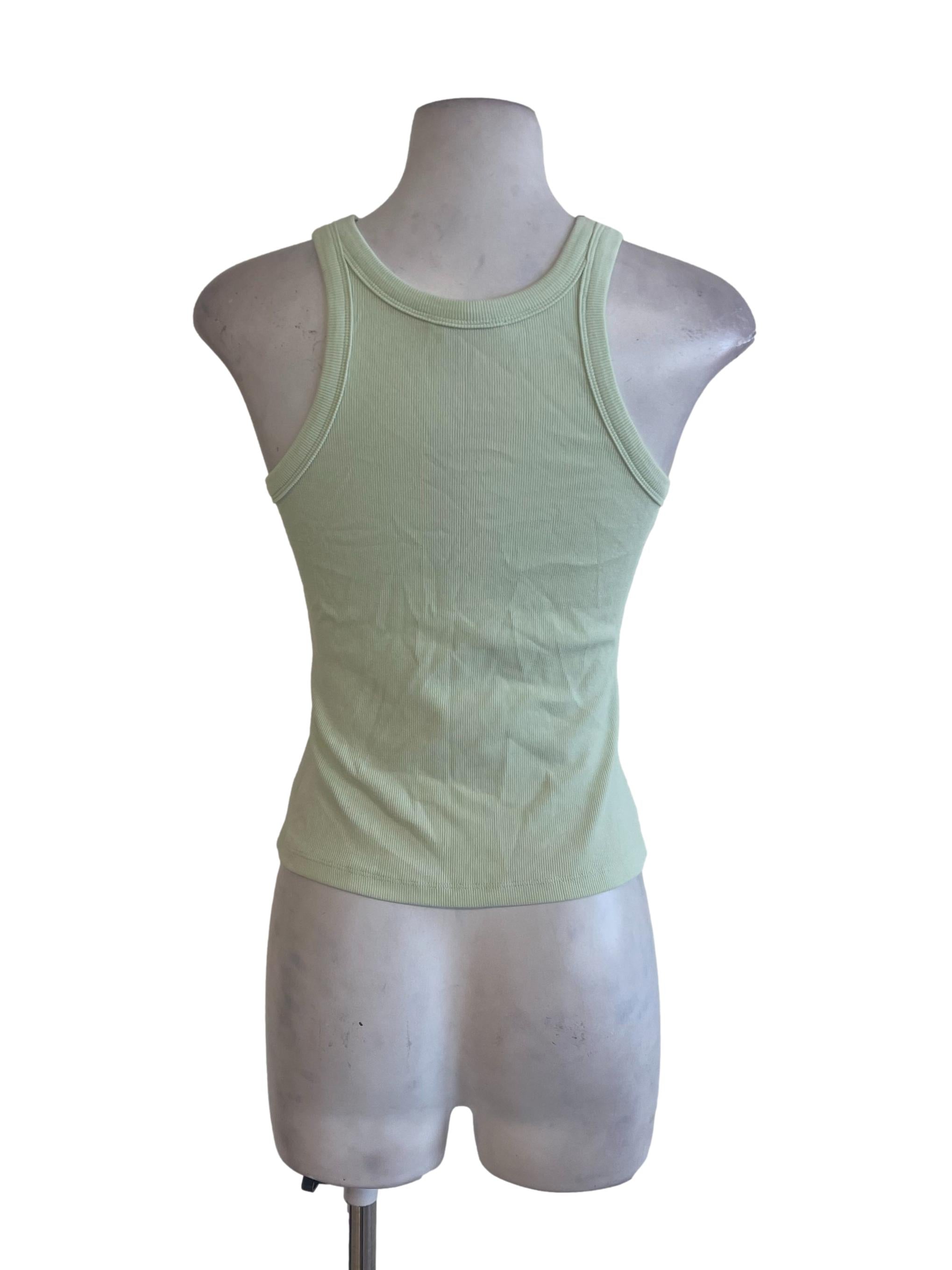 Light Lime Green Halter Neck Tank Top