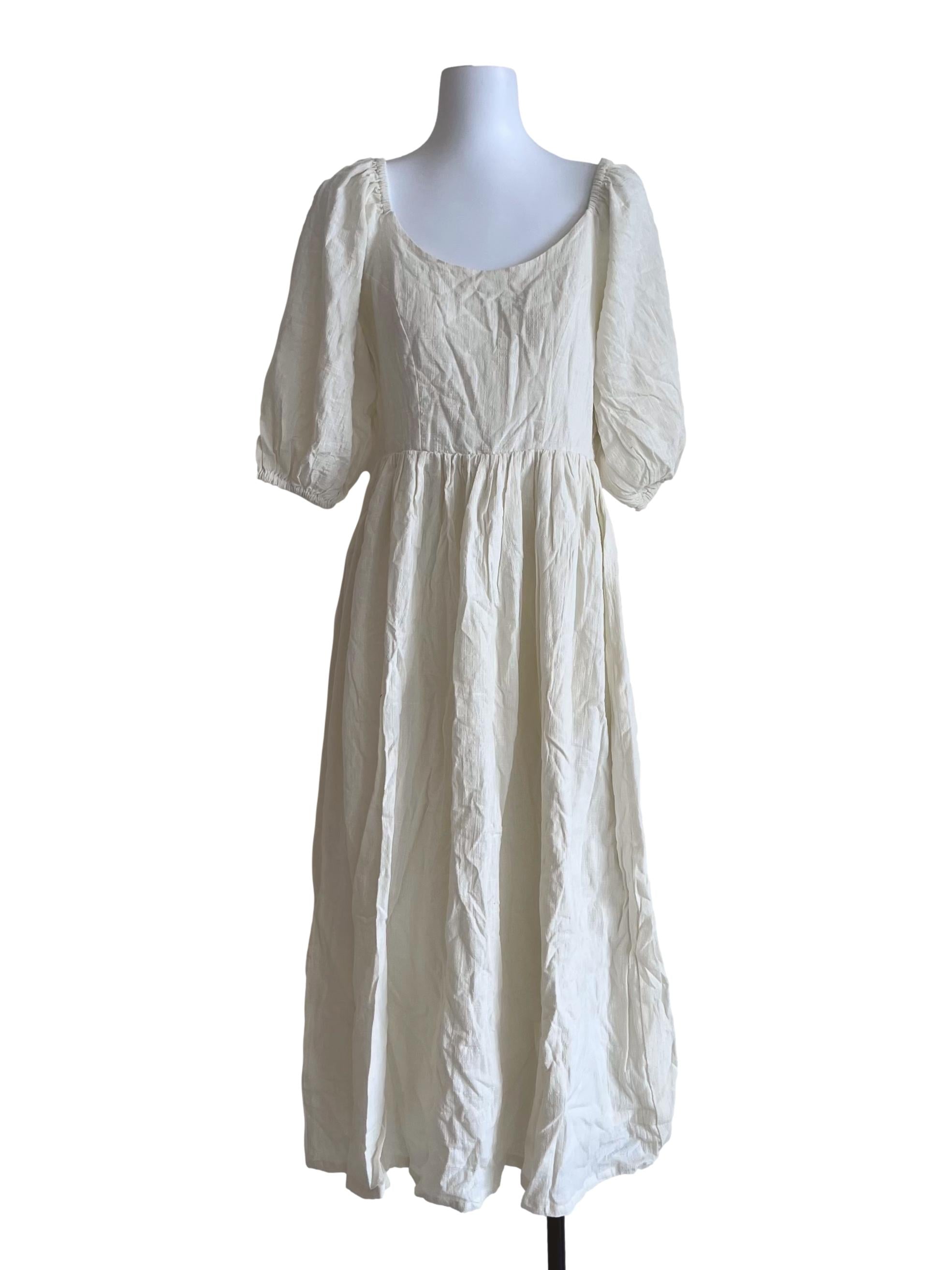 Off White Queen Anne Dress