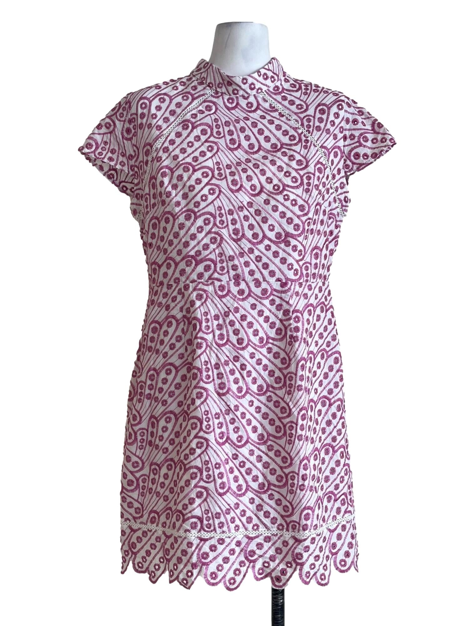 Mulberry Purple High Neck A-Line Dress