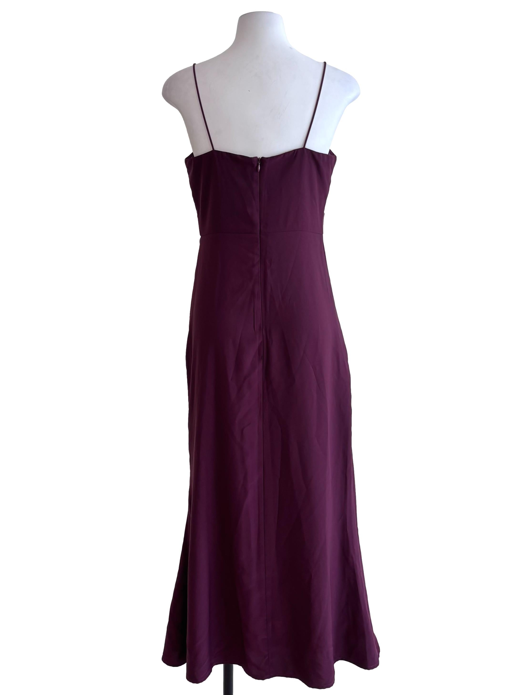 Burgundy Red Sweetheart Draped Dress