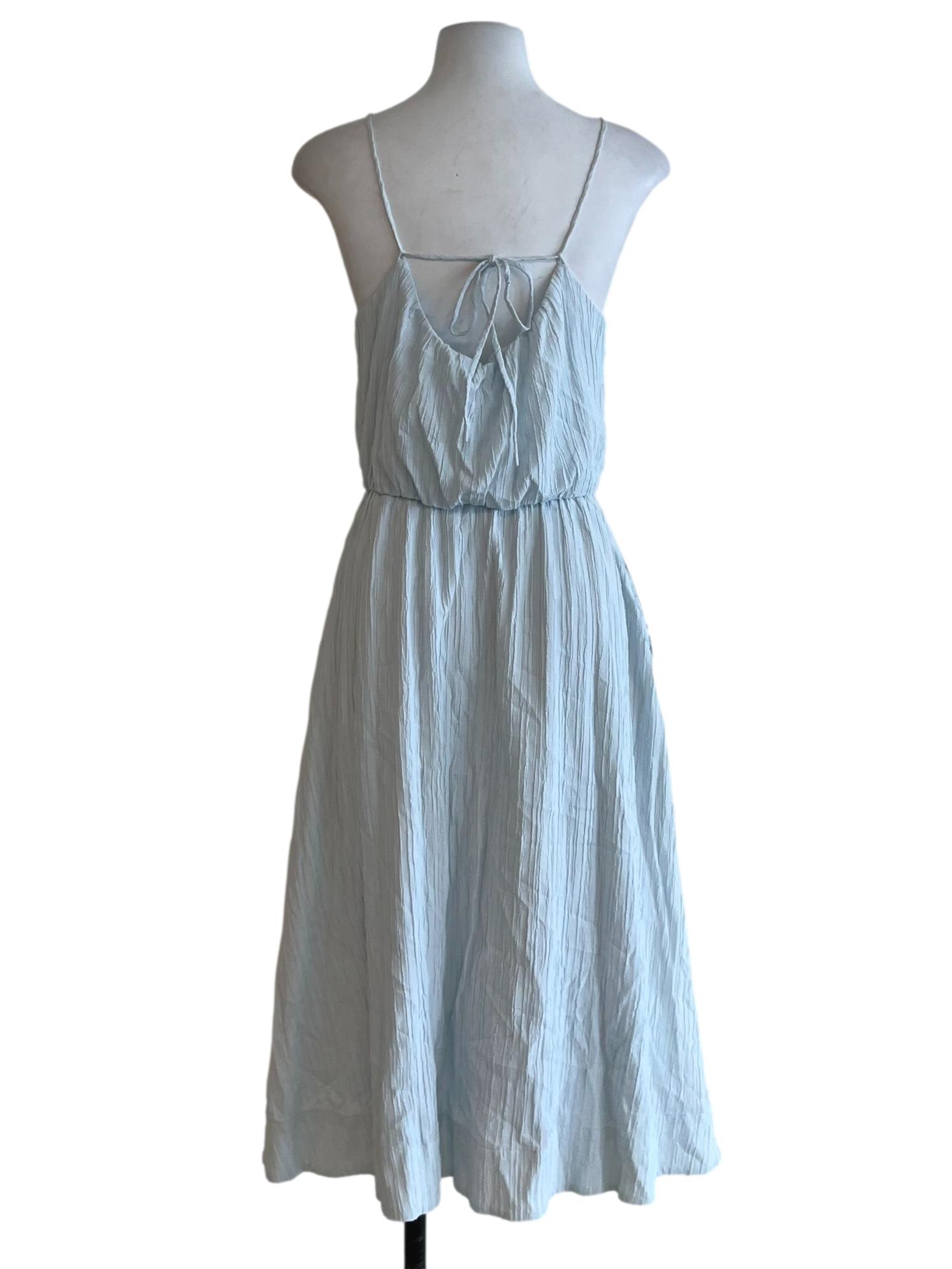 Sky Blue Spaghetti Strap A-Line Dress