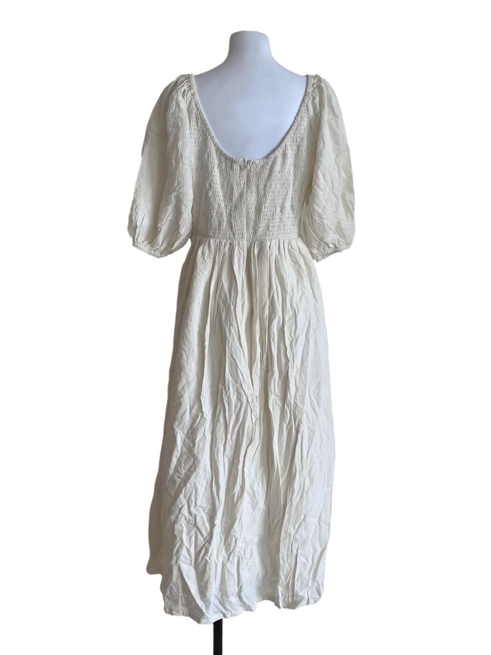 Off White Queen Anne Dress