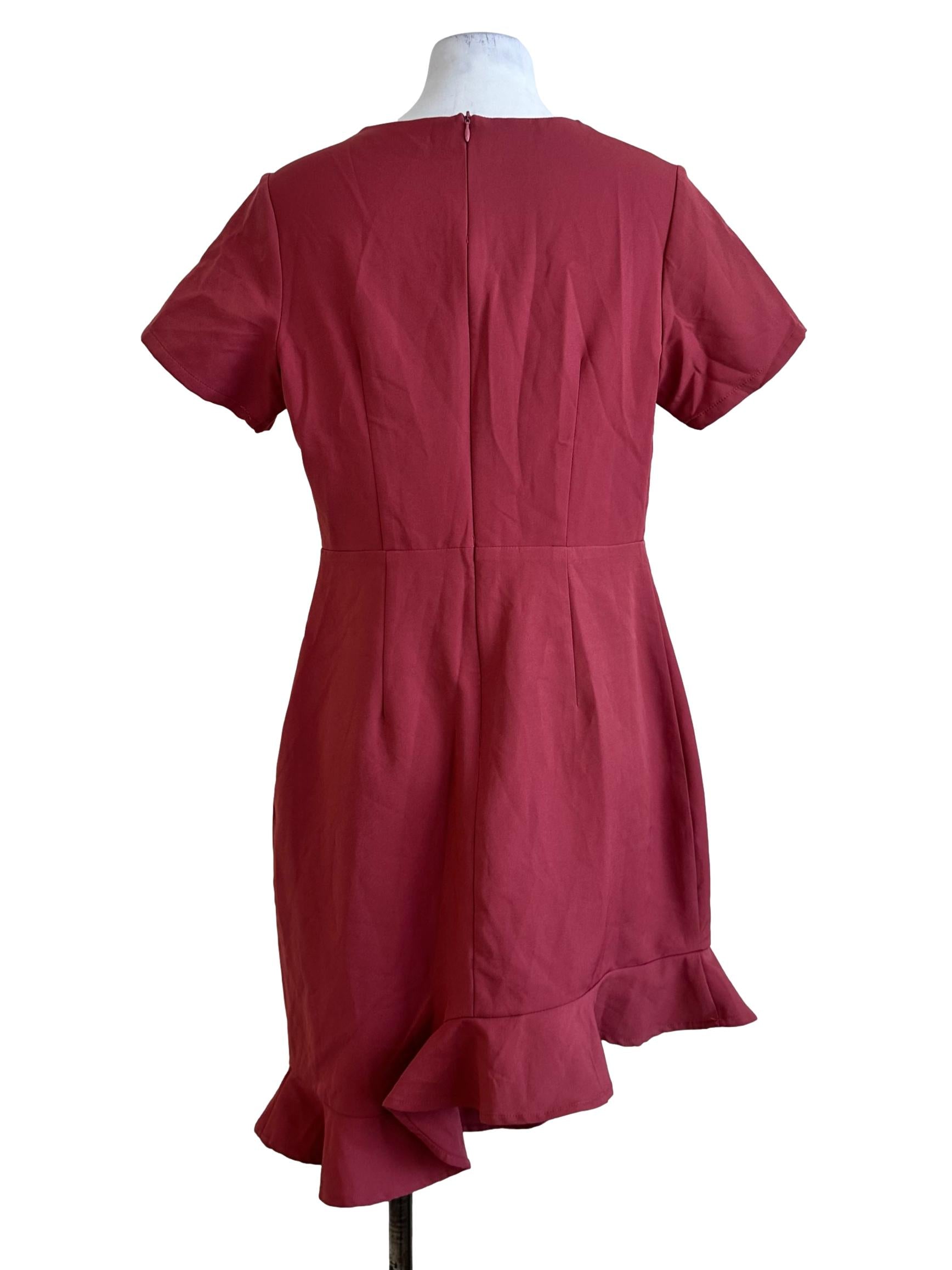 Strawberry Pink Round Neck Dress