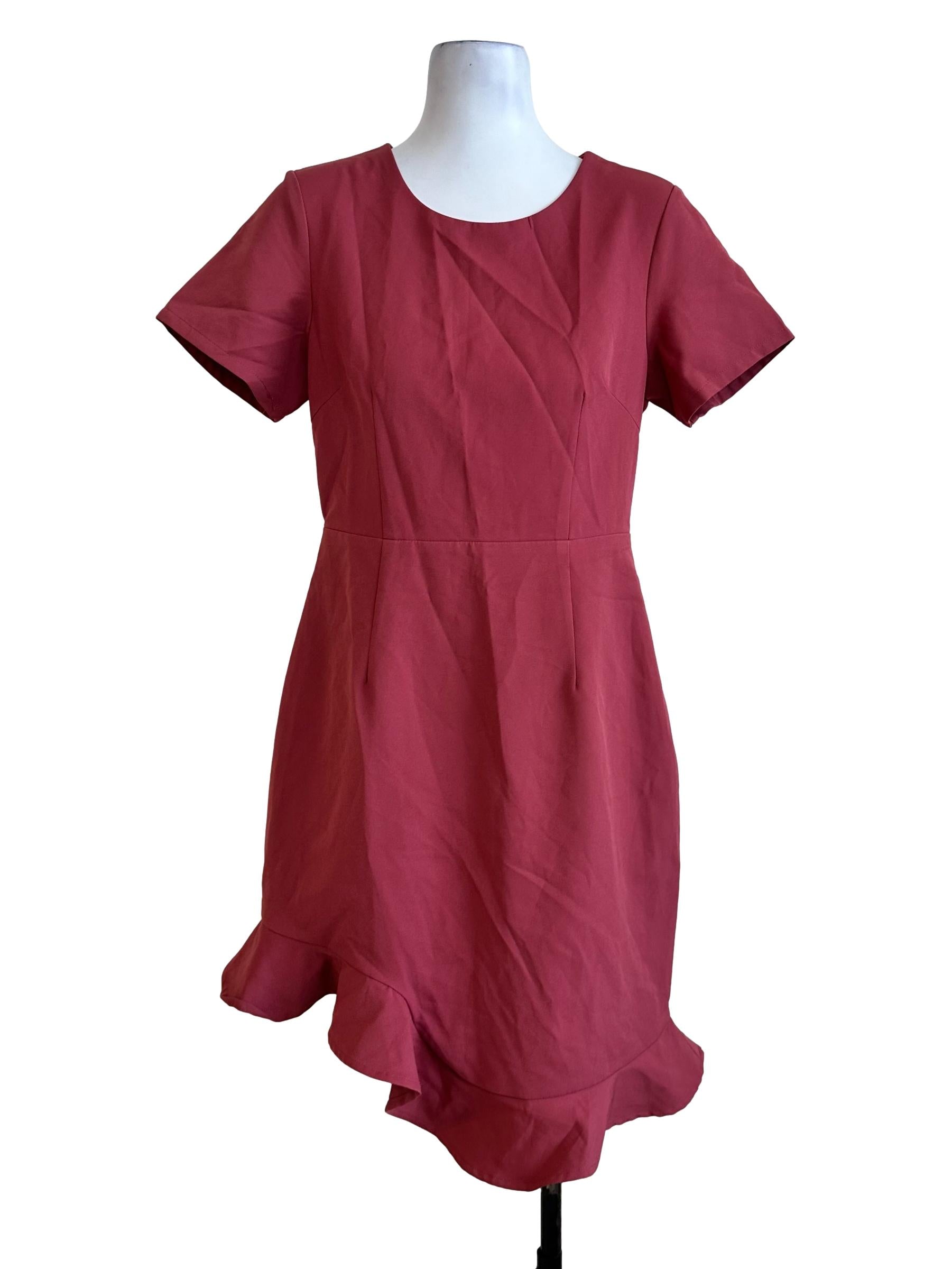 Strawberry Pink Round Neck Dress