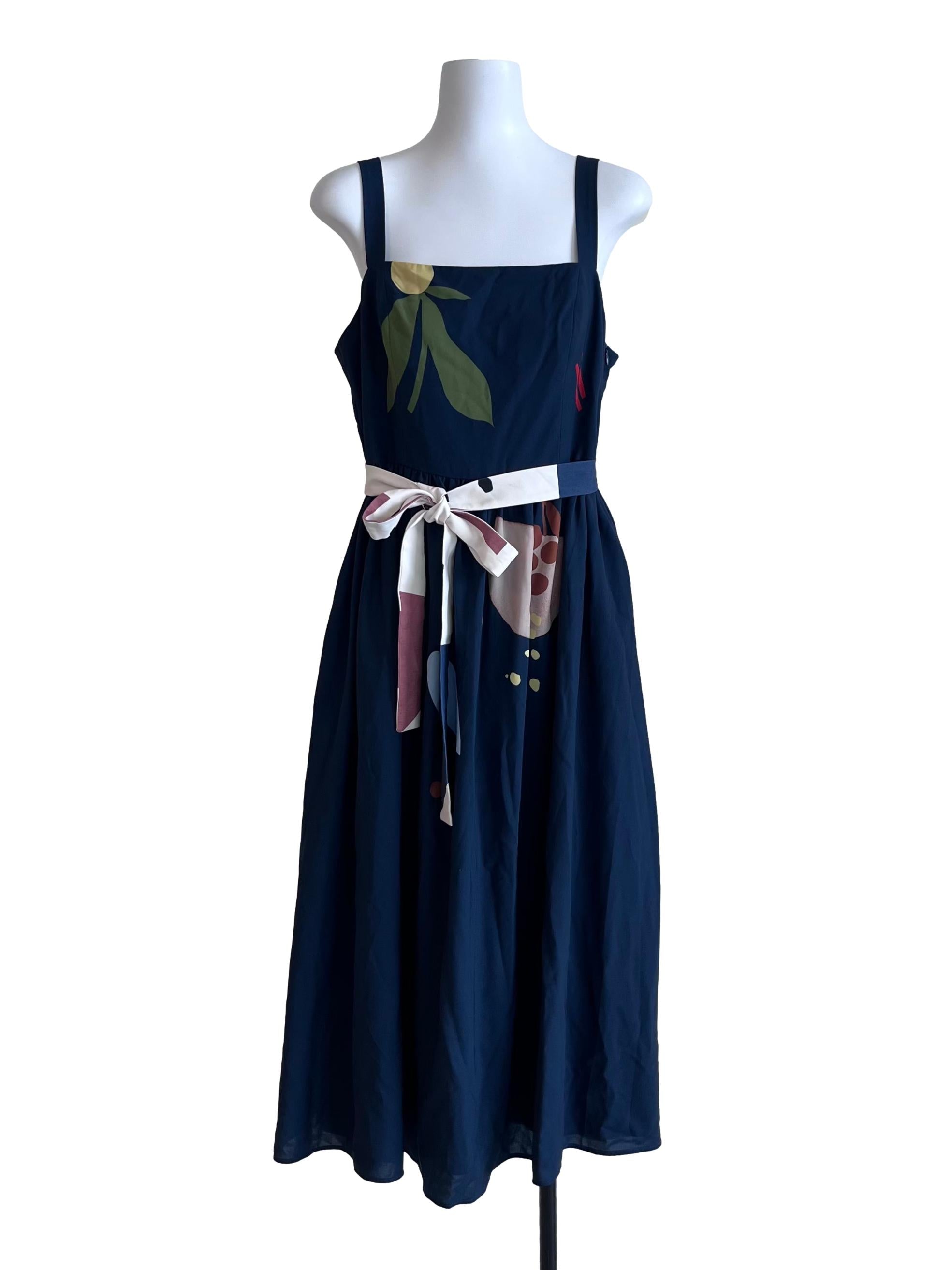 Navy Harvest Midi Dress OSN