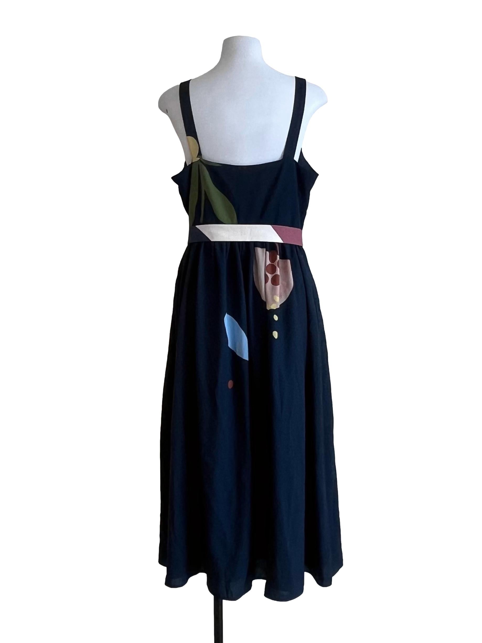 Navy Harvest Midi Dress OSN