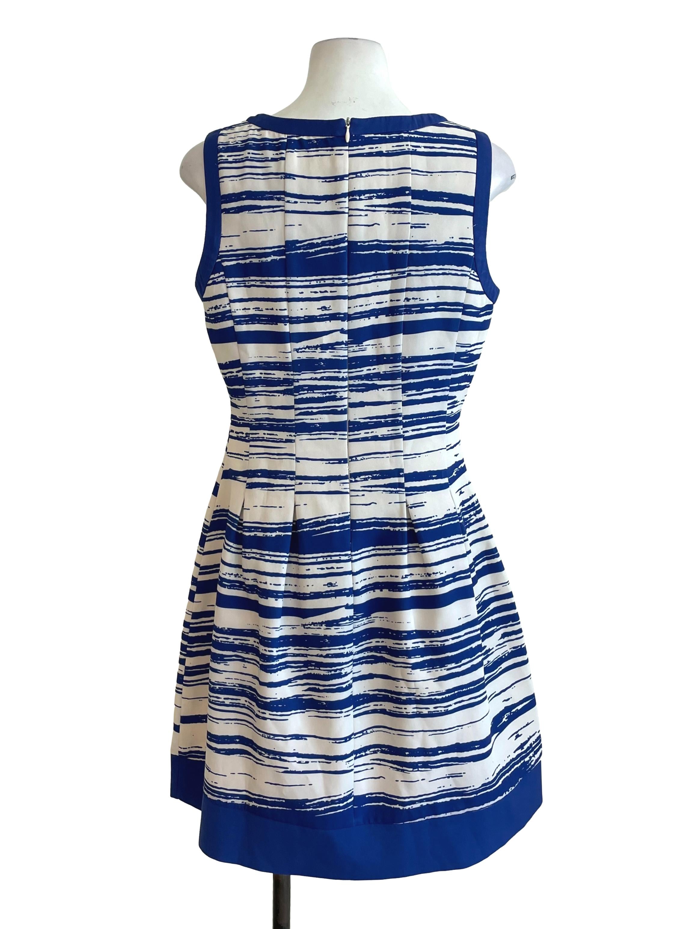 Royal Blue Pleated Tulip Dress