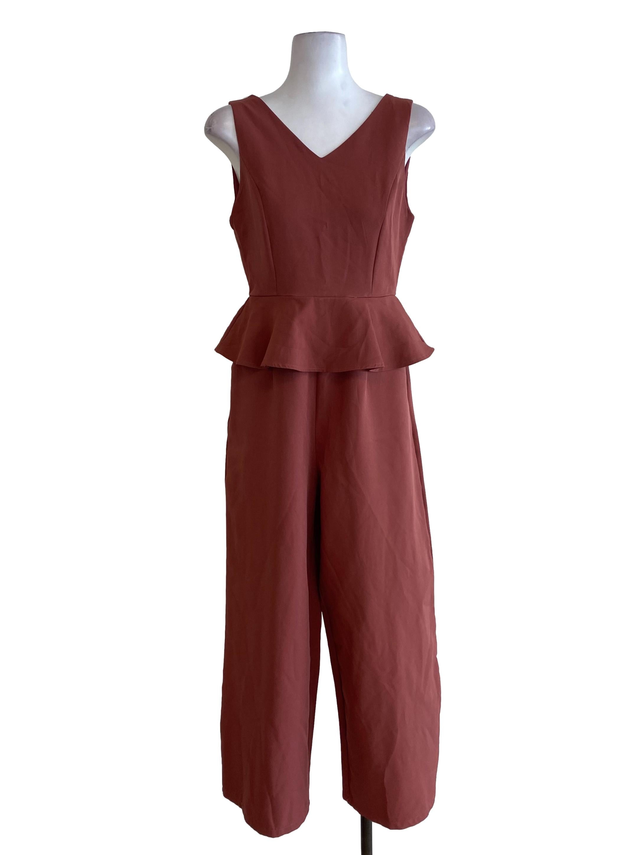 Pink Peplum Jumpsuits