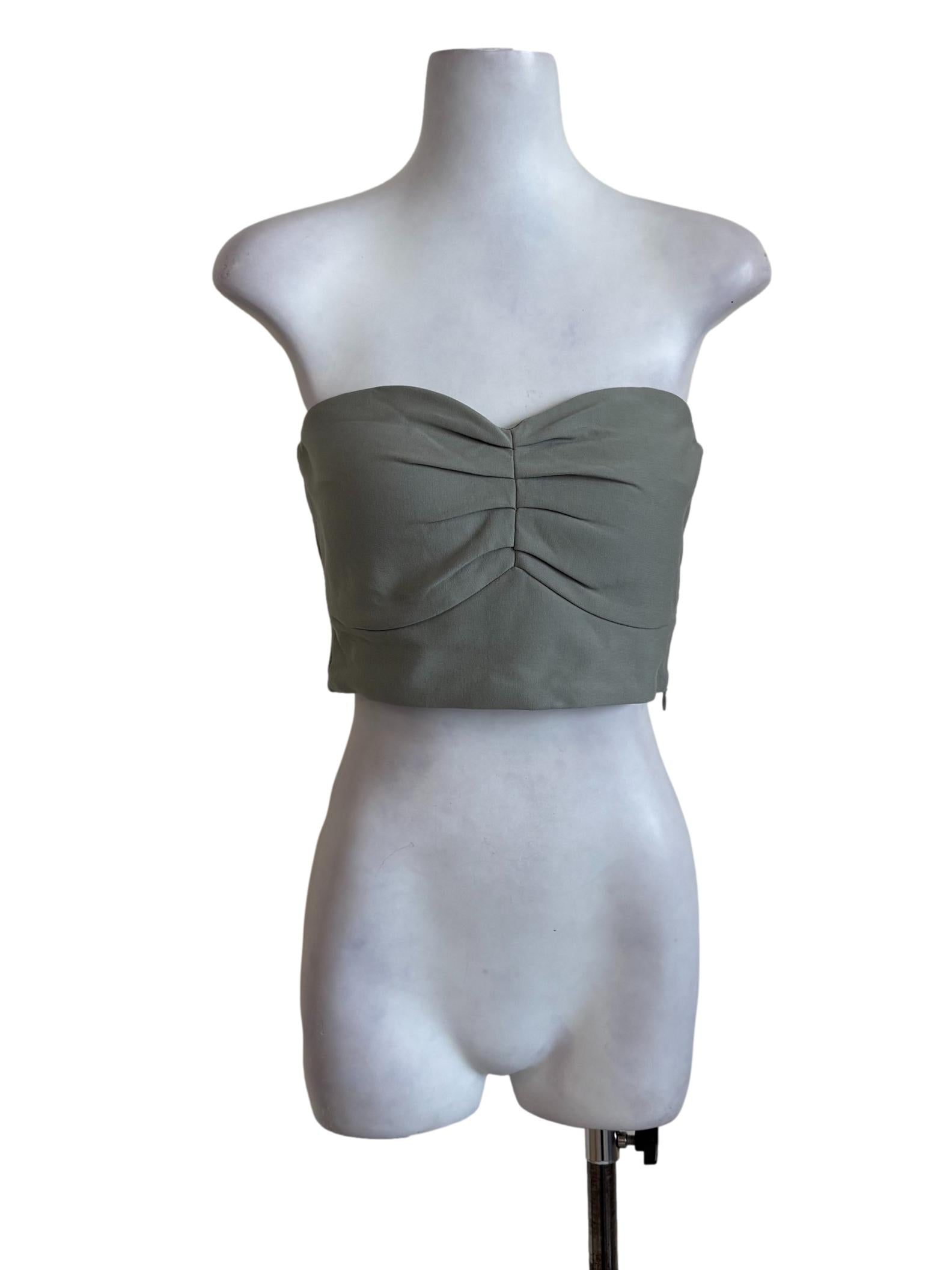 Sage Green Sweetheart Tube Top
