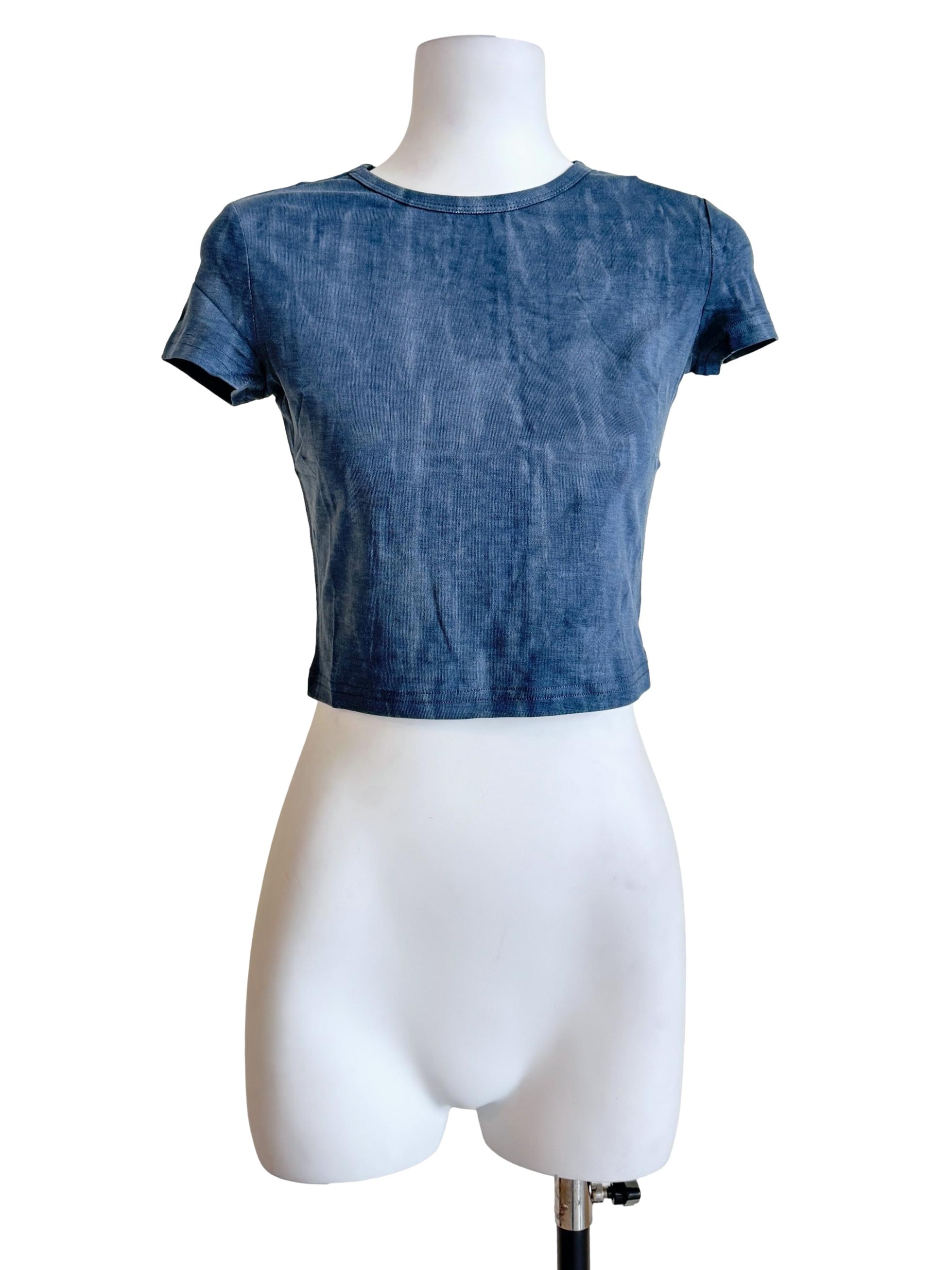 Blue Rhianna Baby Tee