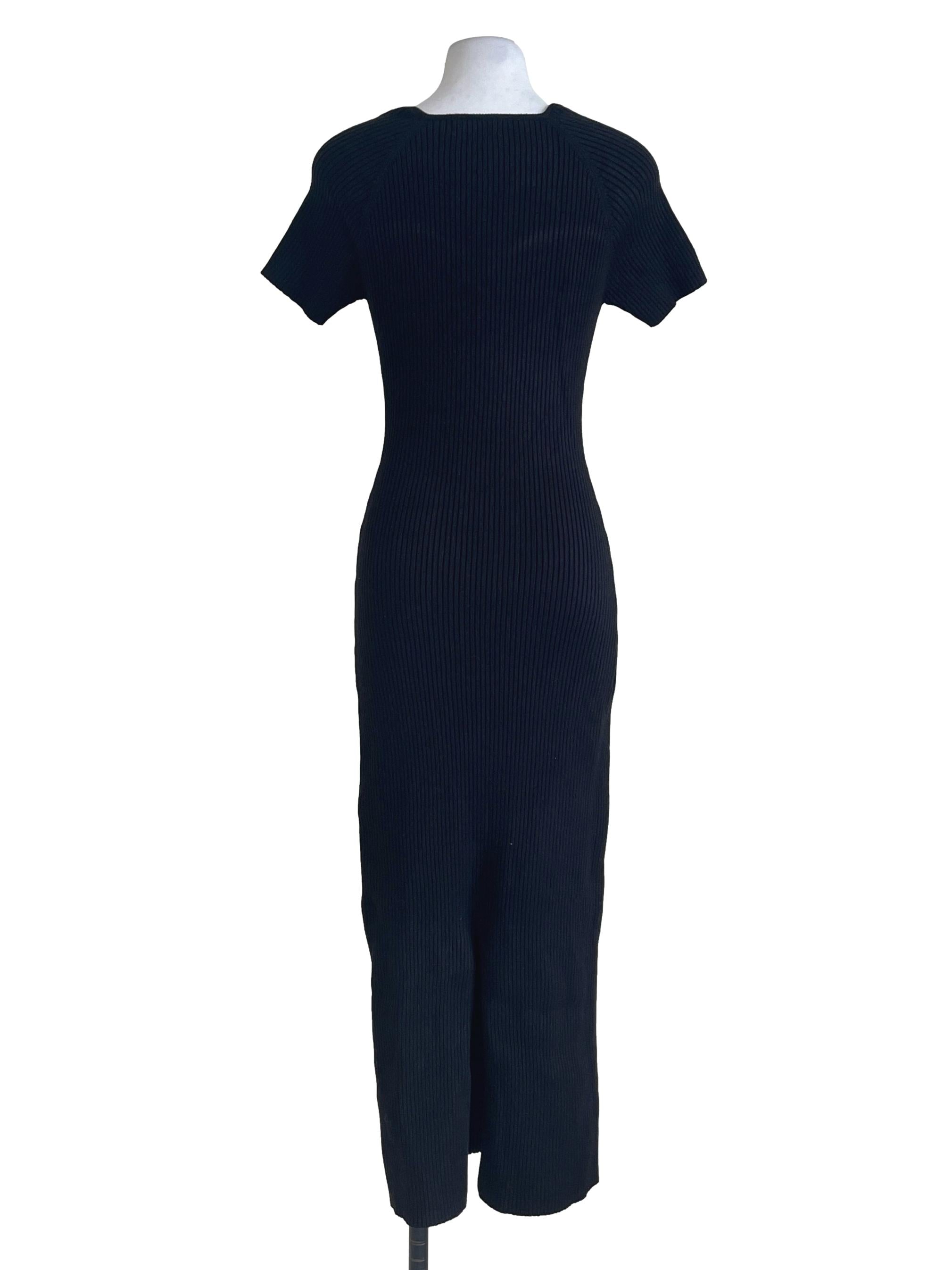 Ink Black Sweetheart Bodycon Dress