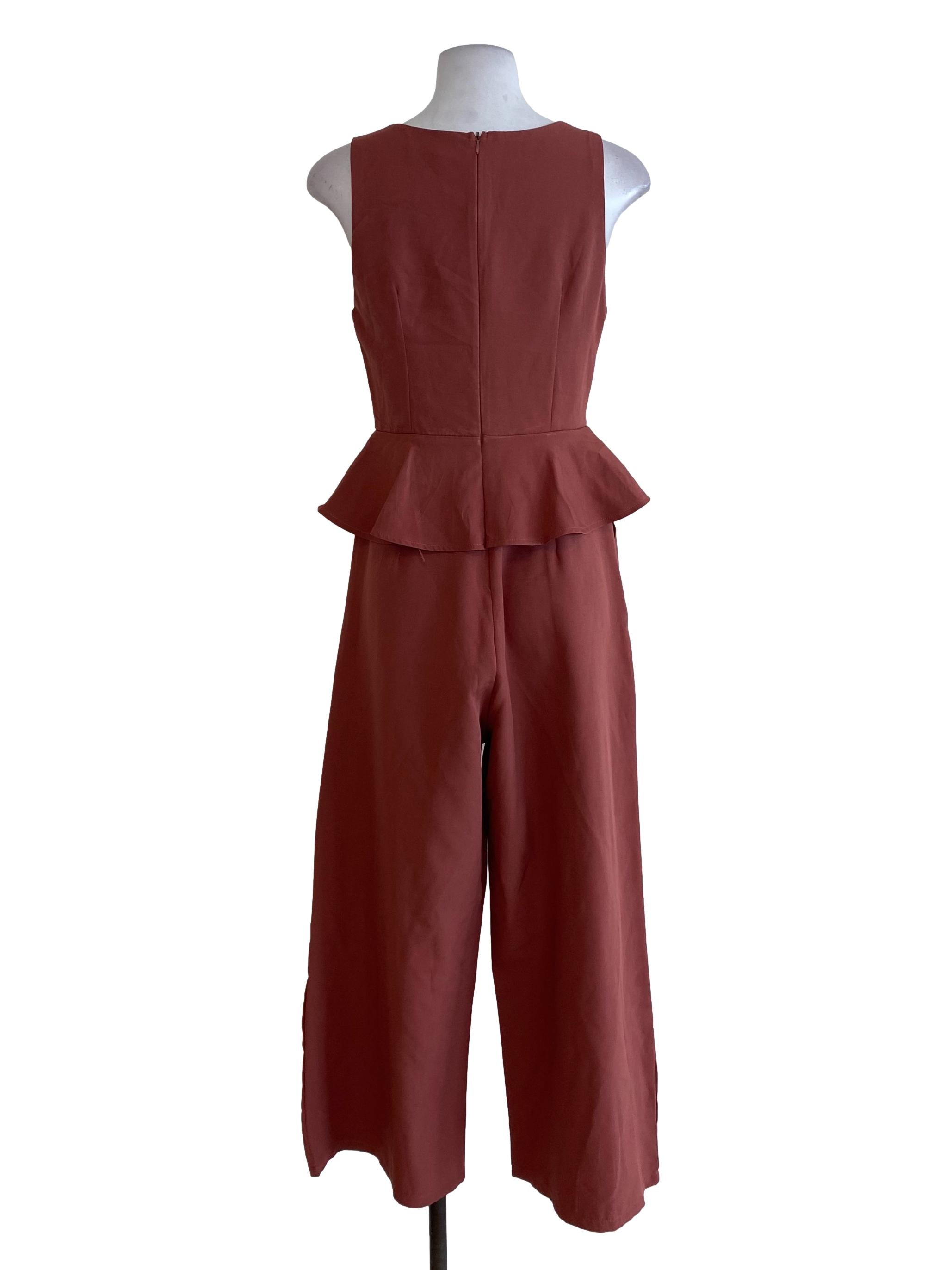 Pink Peplum Jumpsuits