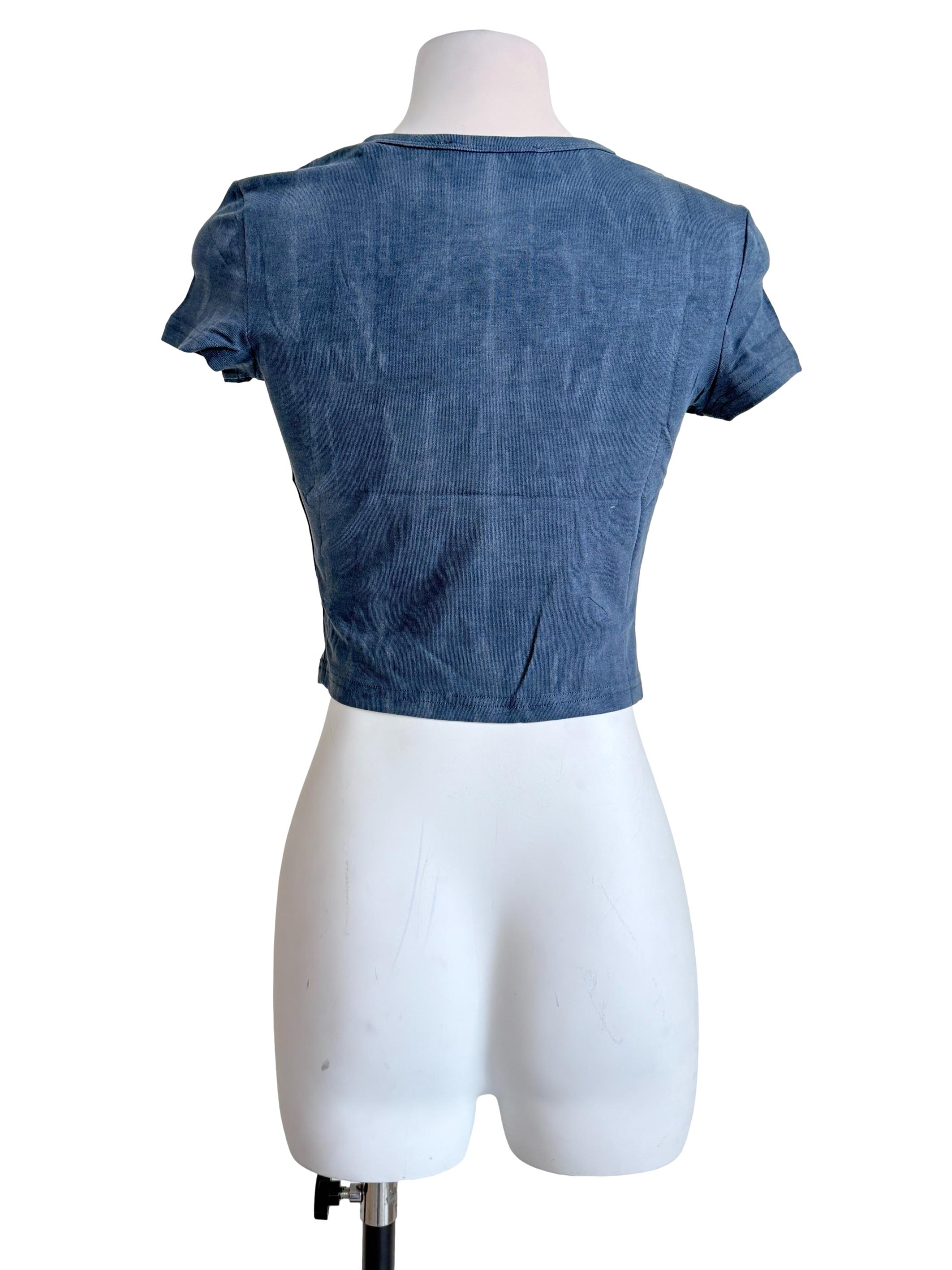 Blue Rhianna Baby Tee