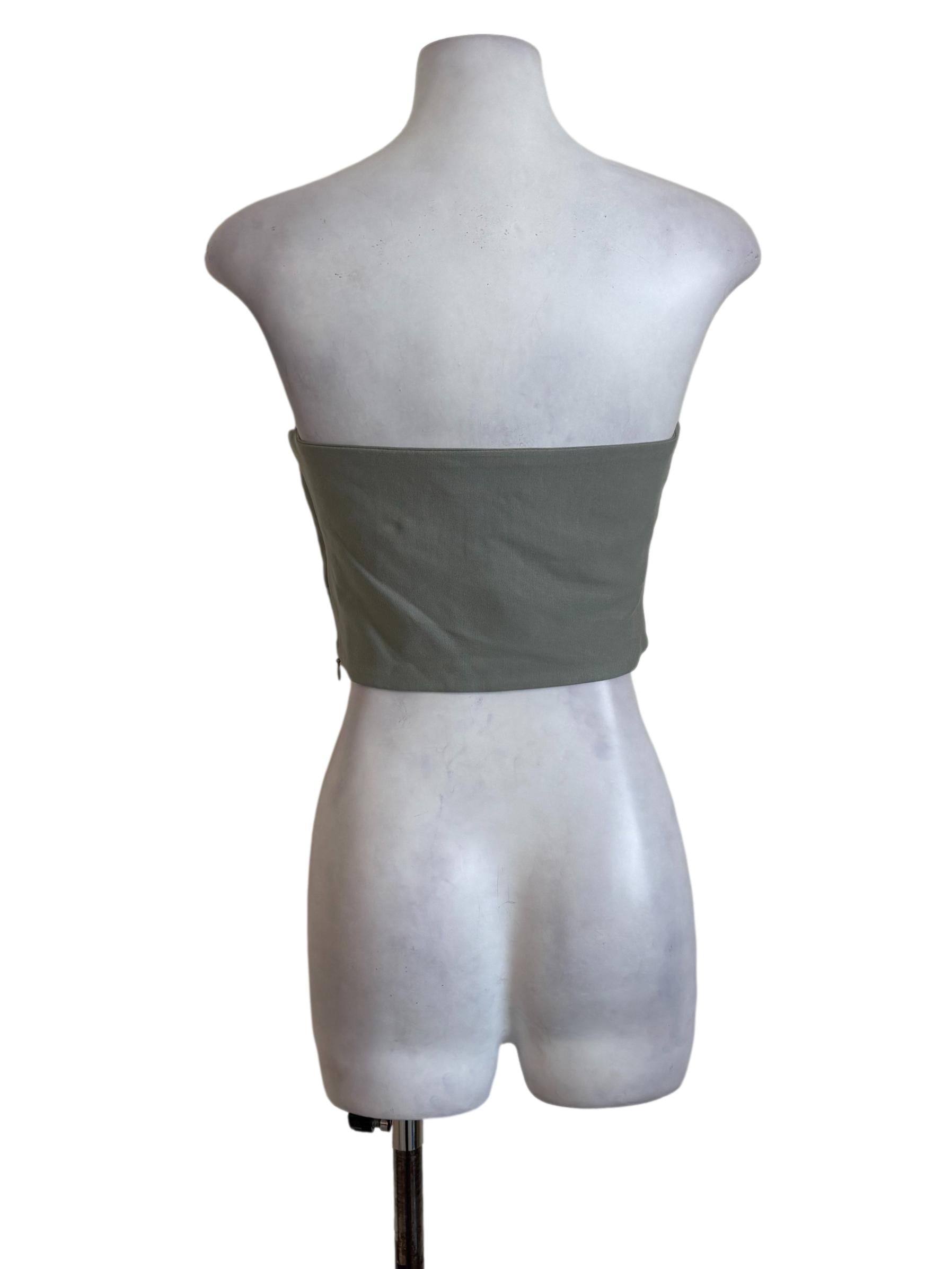 Sage Green Sweetheart Tube Top