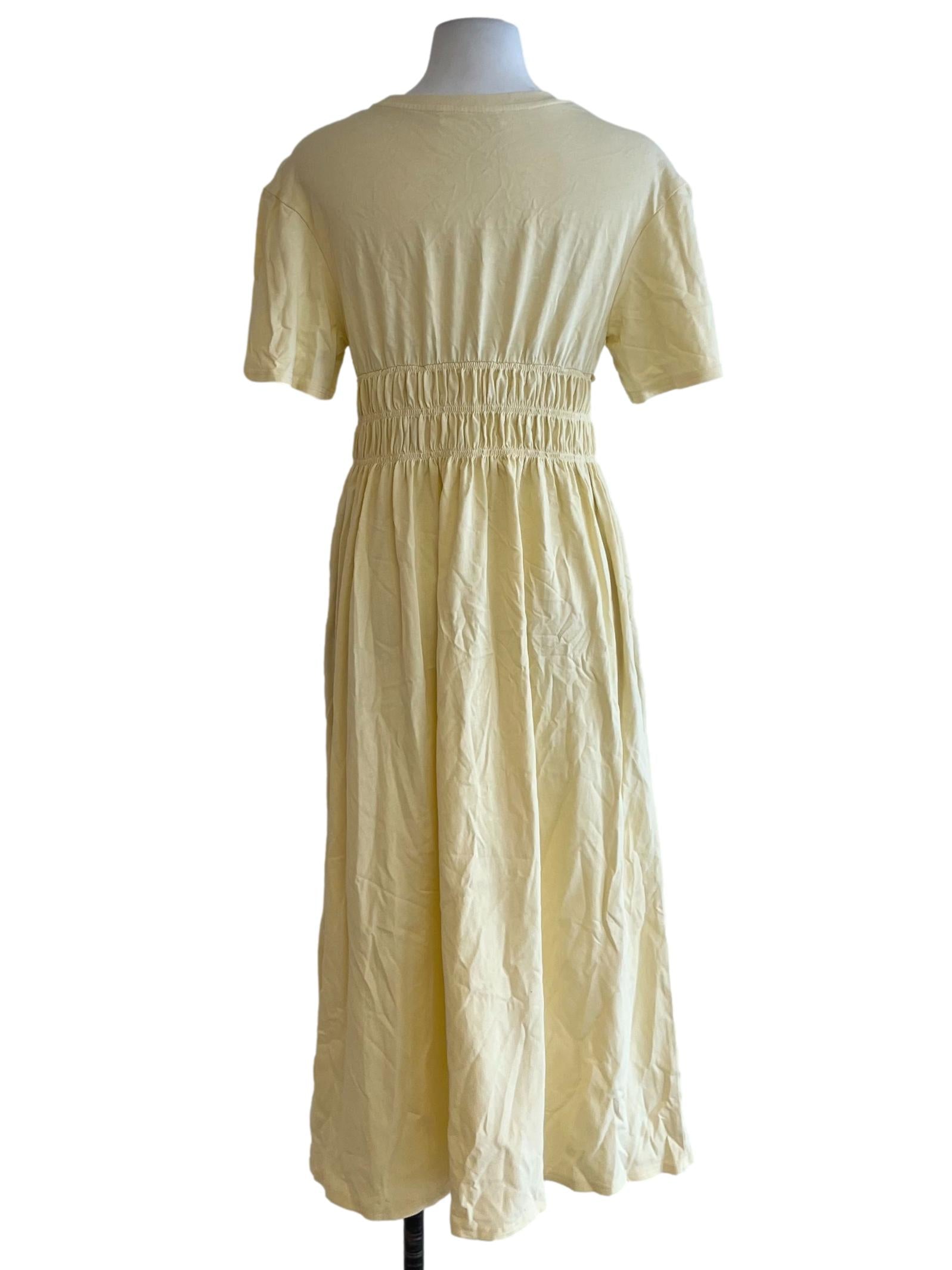 Buttermilk Jewel Neckline Empire Dress