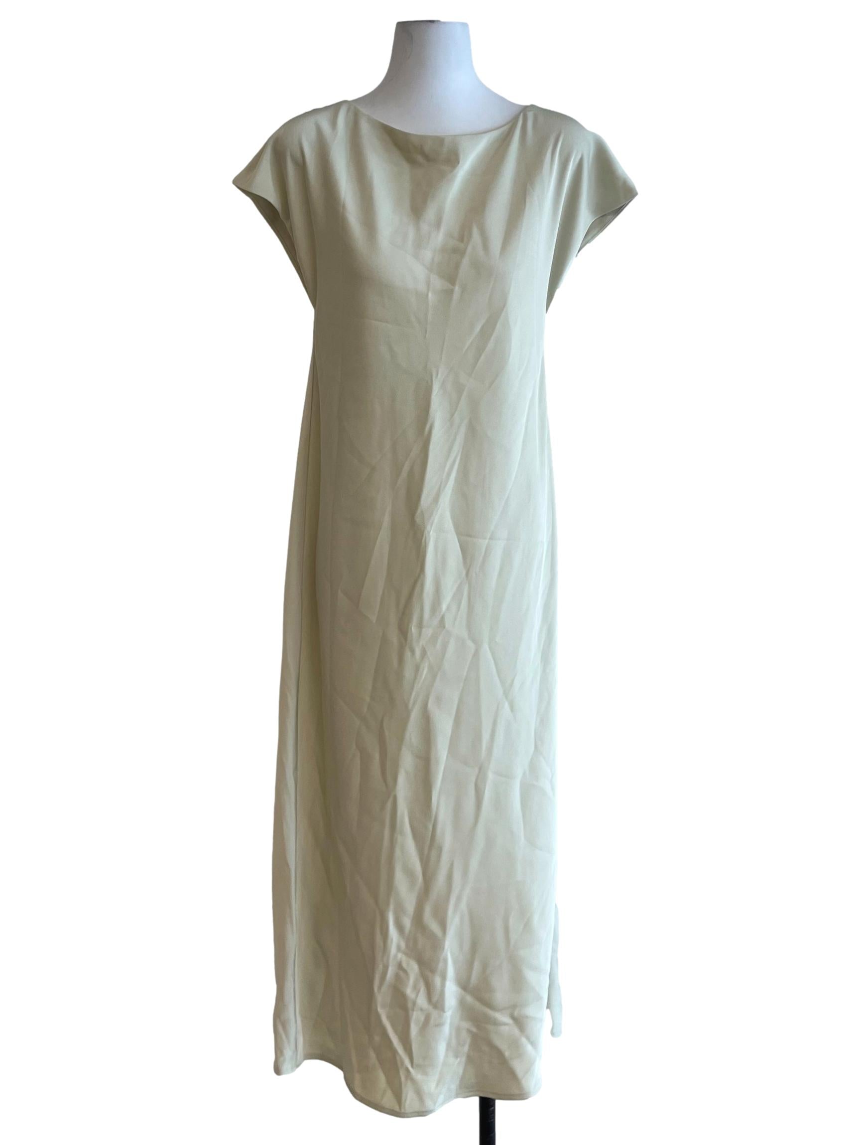 Cream Beige Sabrina Neckline Sheath Dress