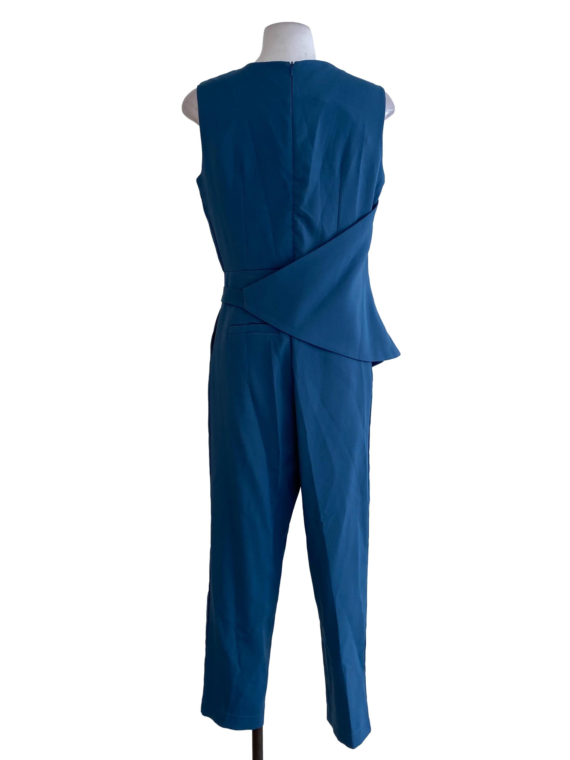 Blue Buckled Jumpsuits