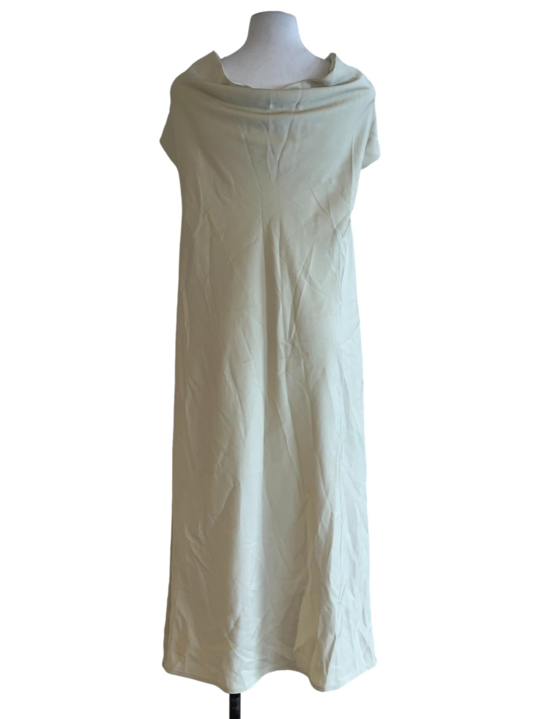 Cream Beige Sabrina Neckline Sheath Dress
