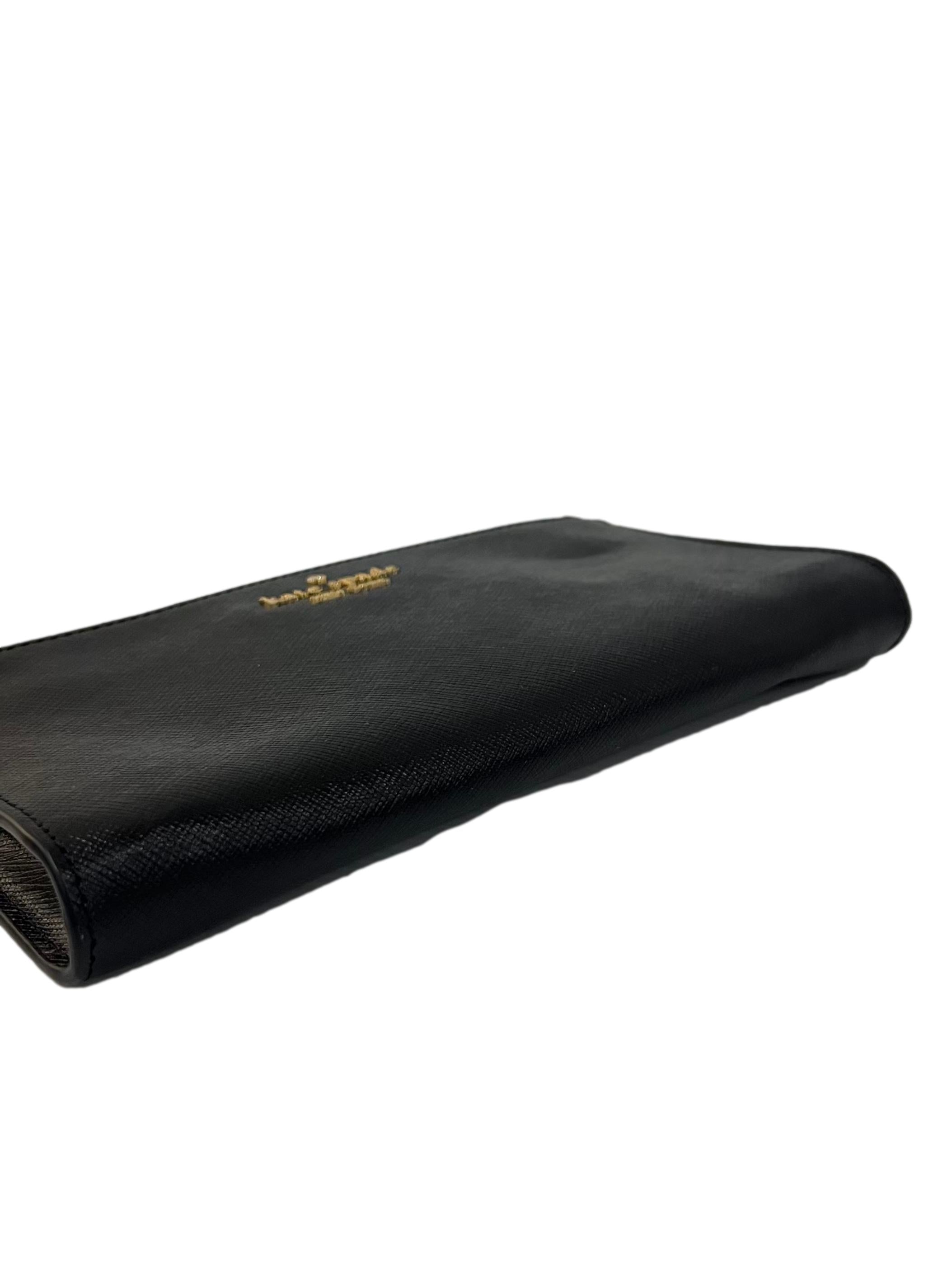 Black Saffiano Leather Madison Wristlet CSN