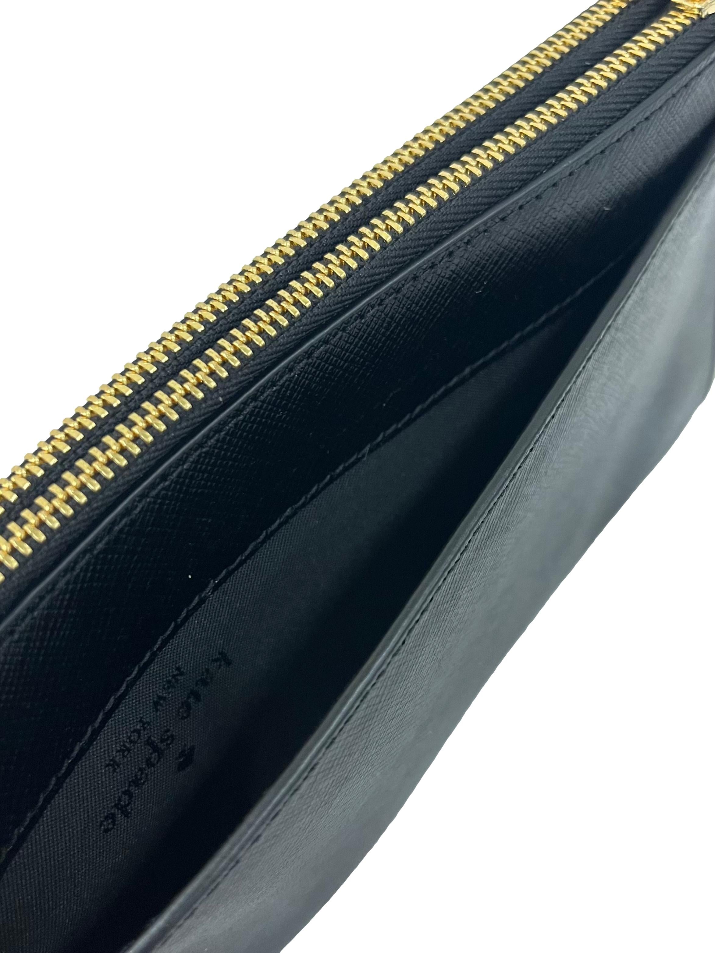 Black Saffiano Leather Madison Wristlet CSN