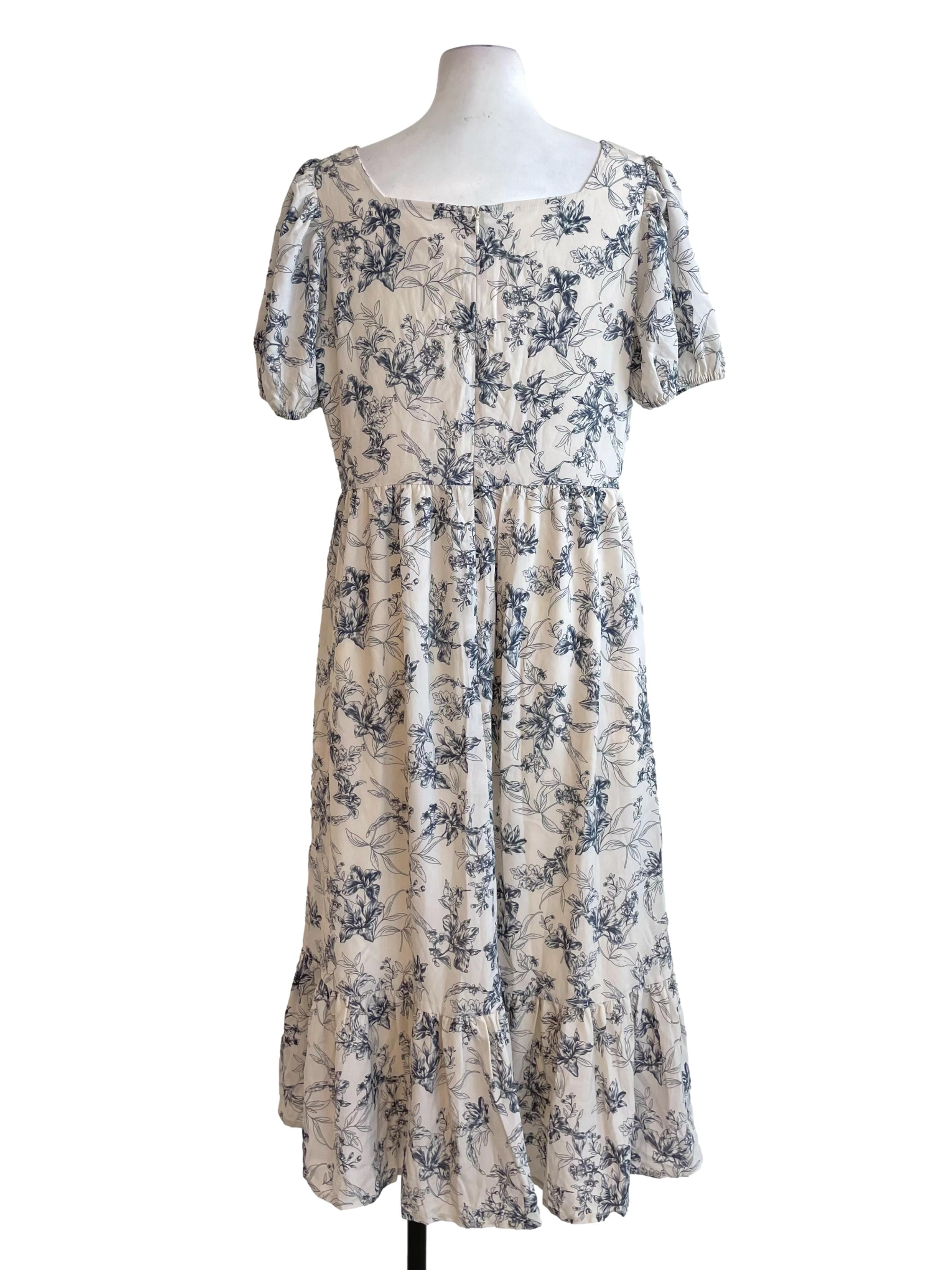 Parchment Floral Empire Dress TCL