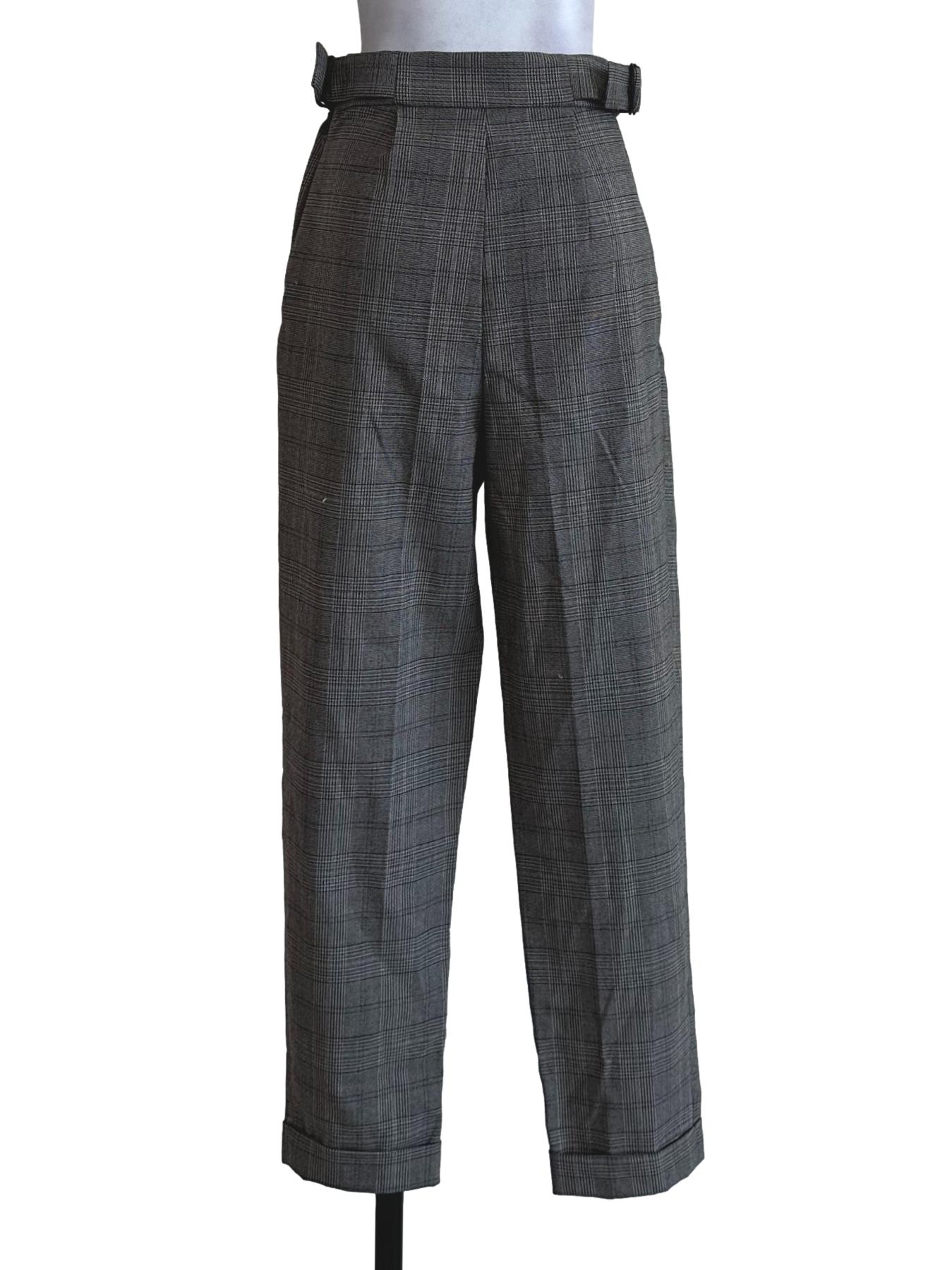 Black Tattersall Pants