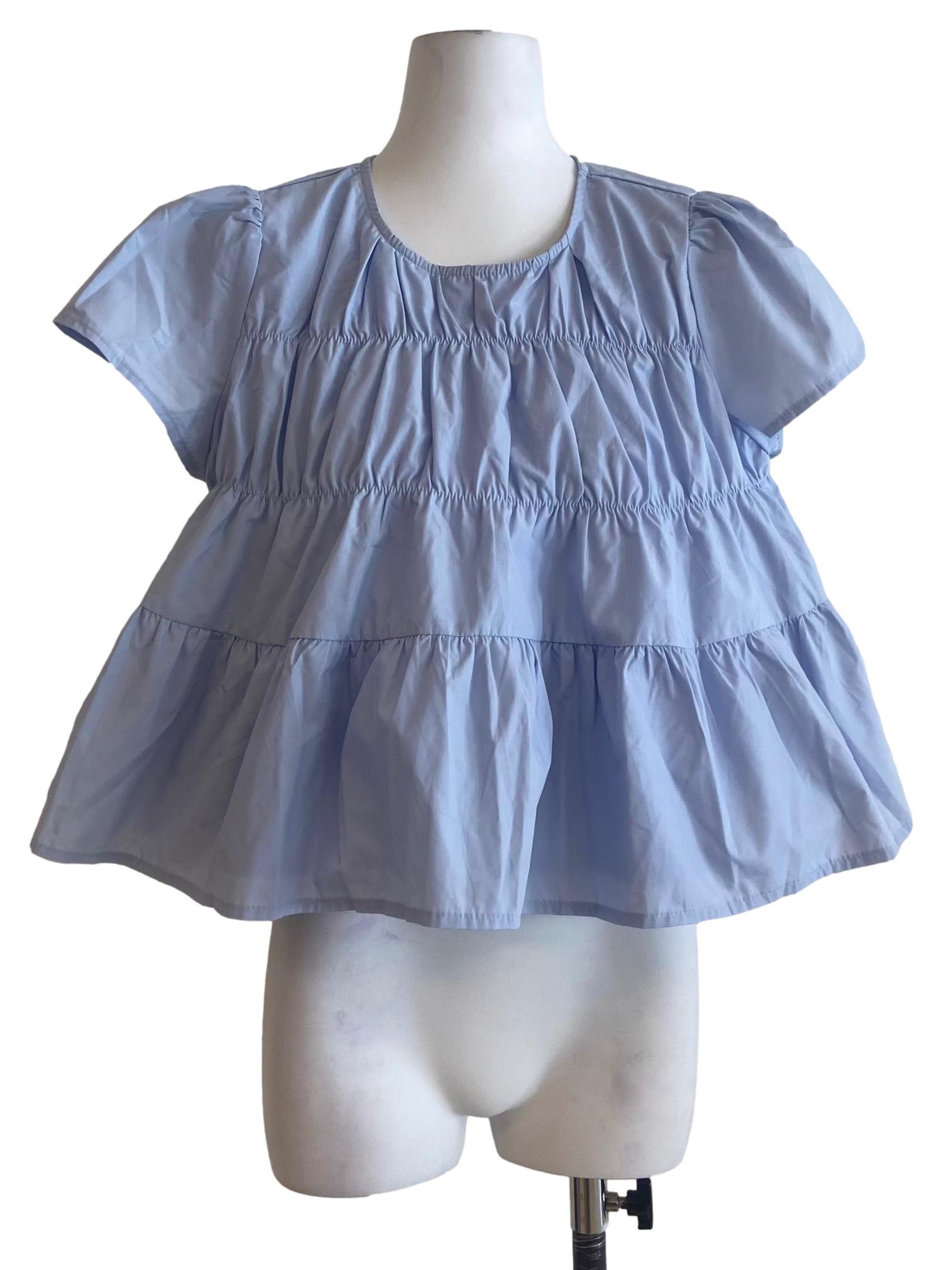 Slate Blue Layered Blouse